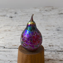 Load image into Gallery viewer, Cranberry Glass Pear - Corley Studio Shop
