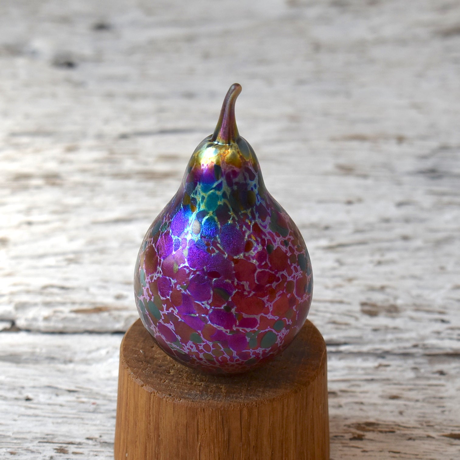 Cranberry Glass Pear - Corley Studio Shop