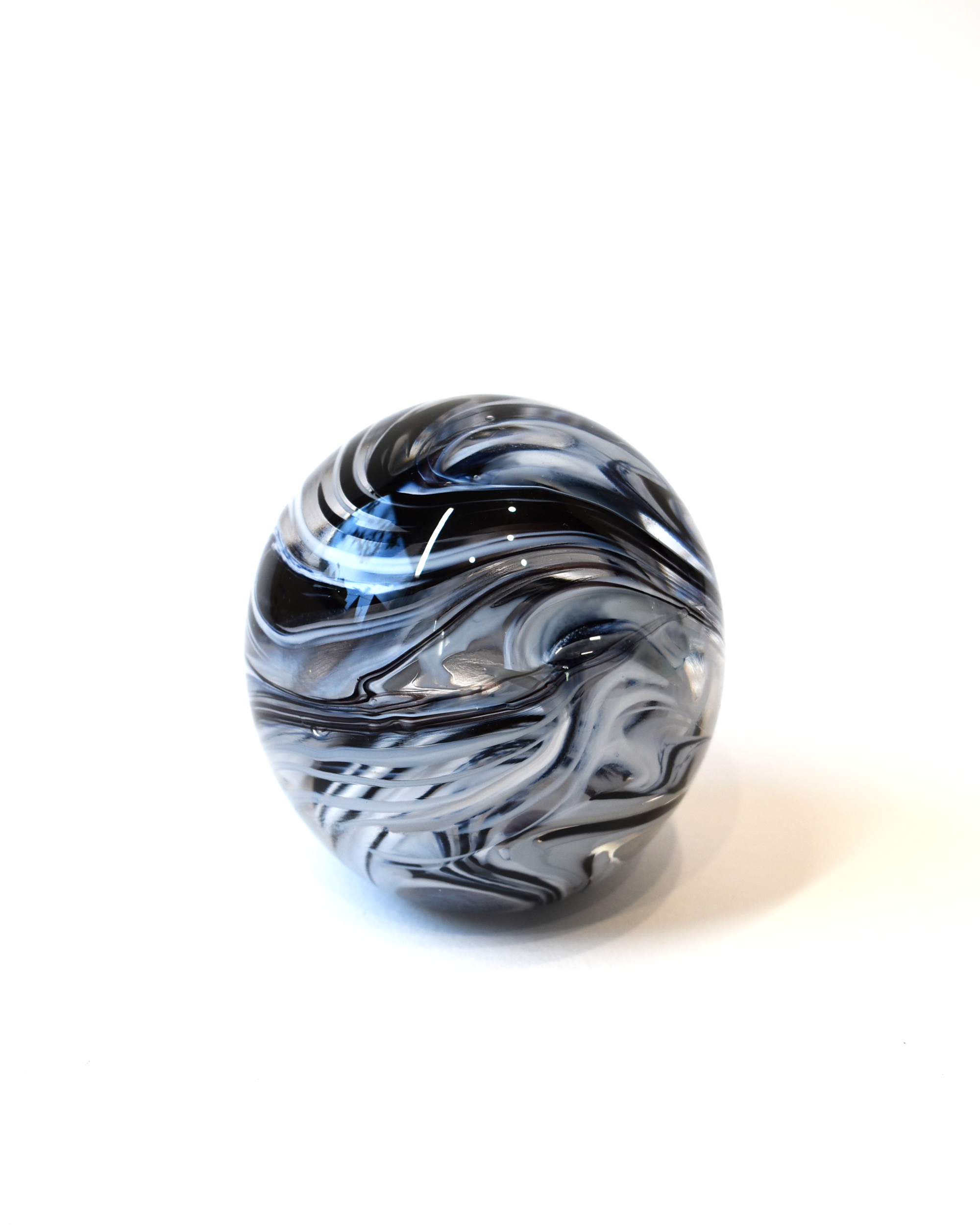 Monochrome Swirl Paperweight (L)