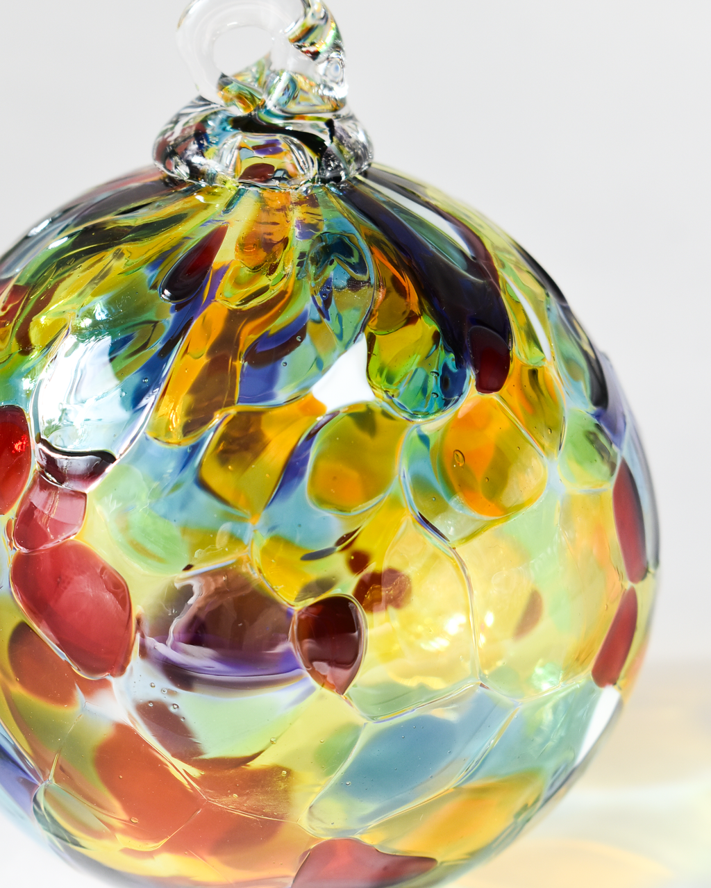 "Sunshine & Rainbows" Confetti Mouthblown Bauble
