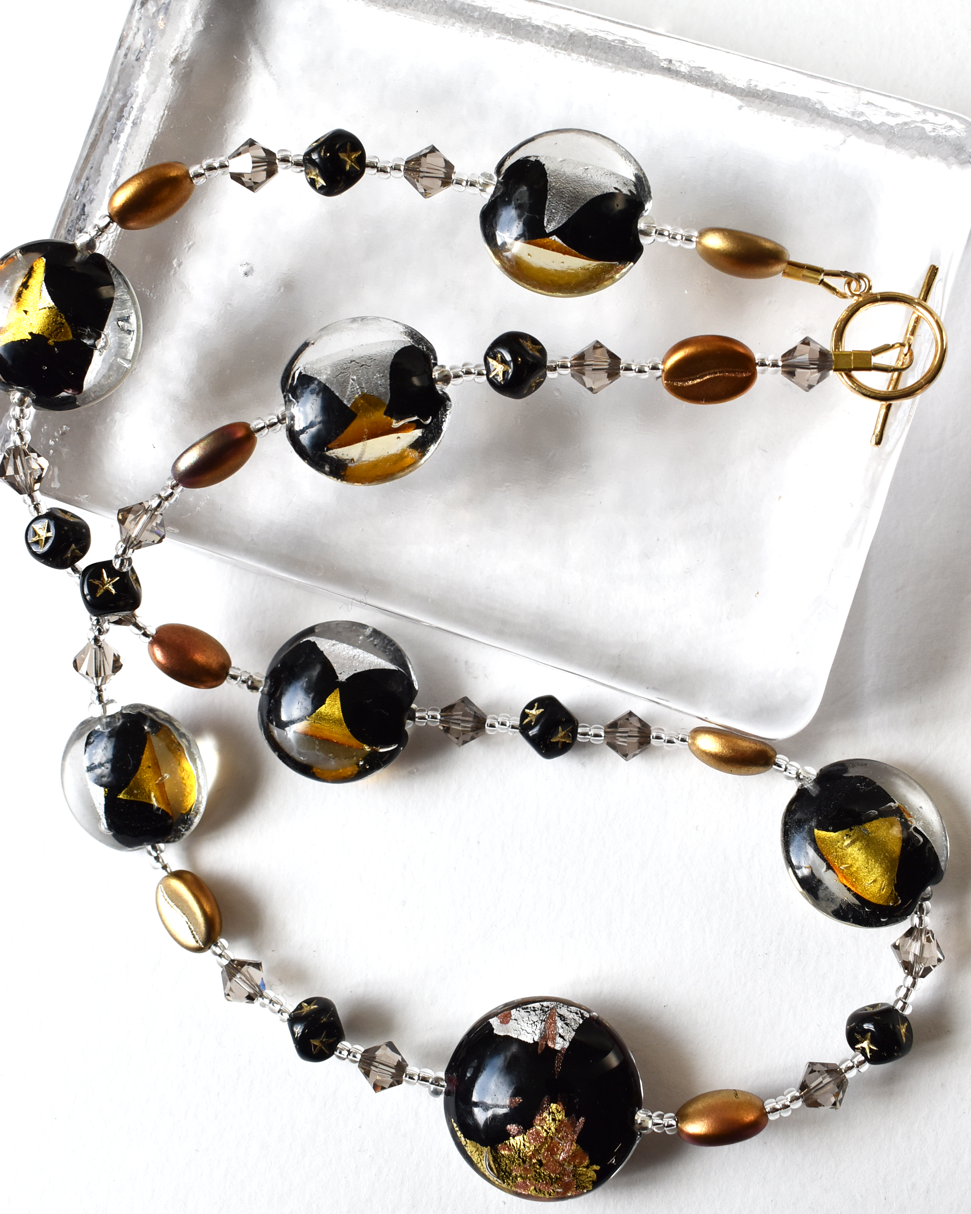 Venetian Blown Beaded Glass Necklace