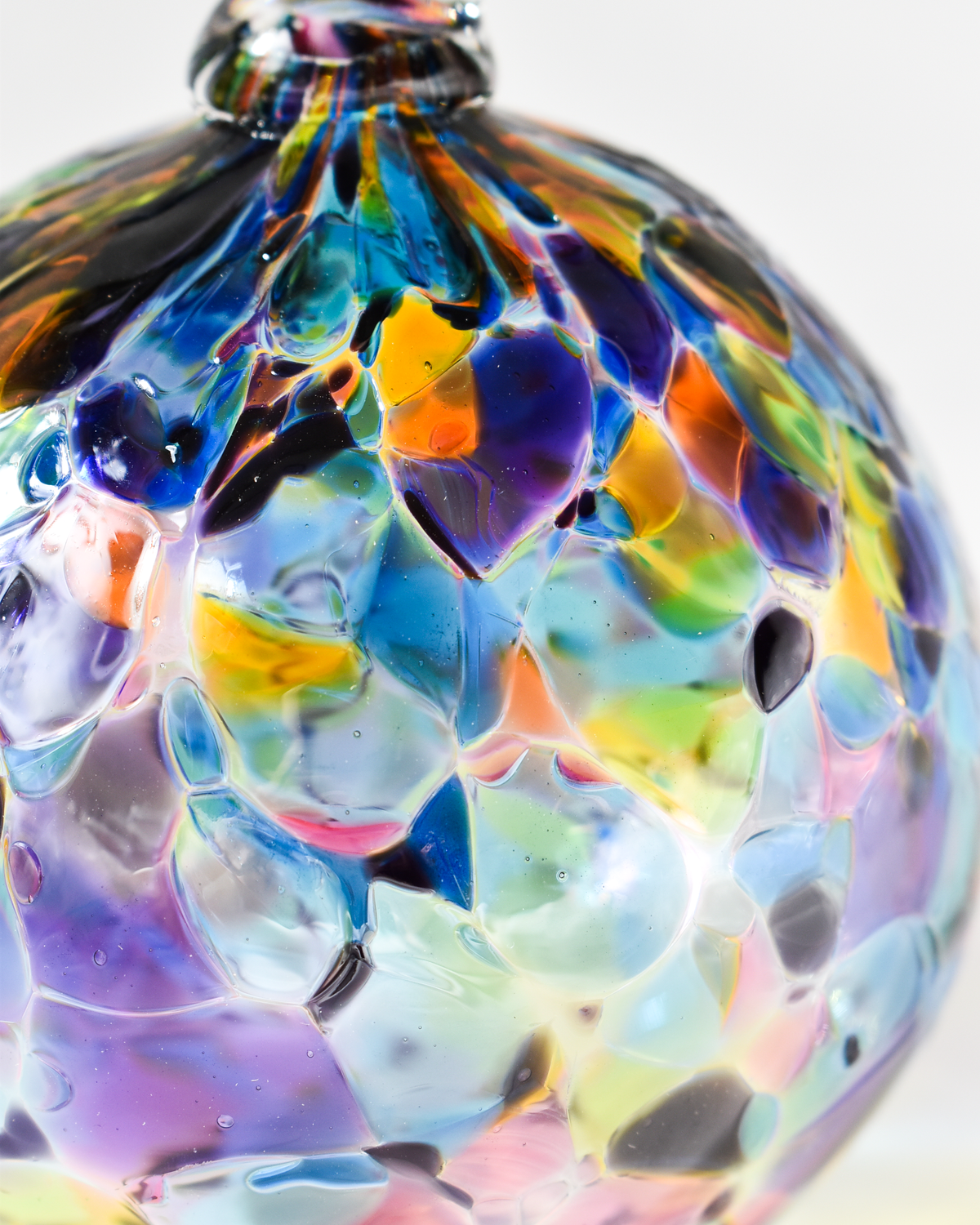 "Twilight Rainbow" Confetti Mouthblown Bauble
