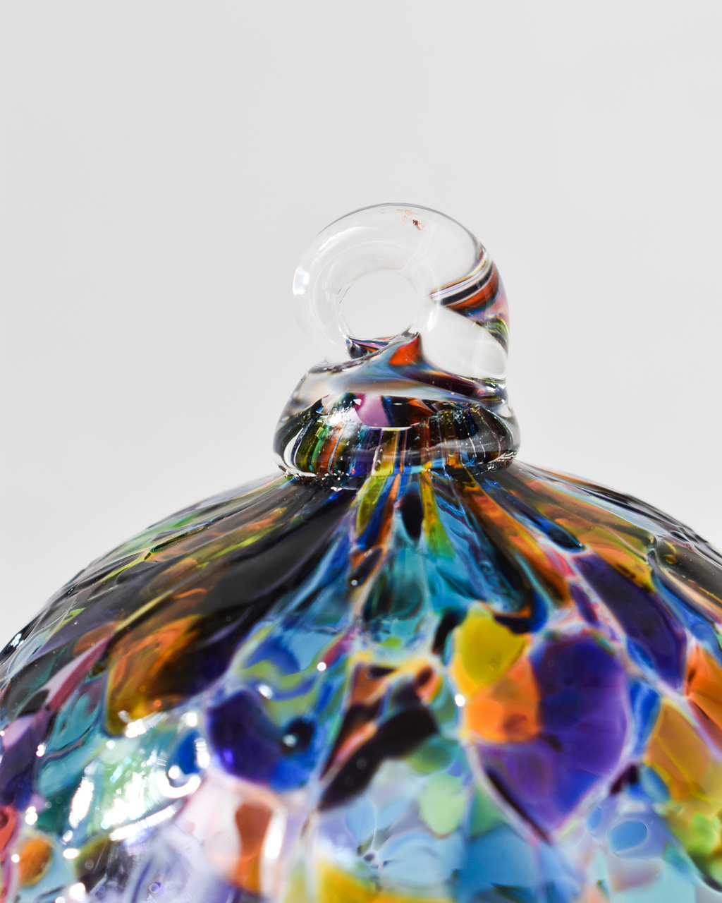 "Twilight Rainbow" Confetti Mouthblown Bauble