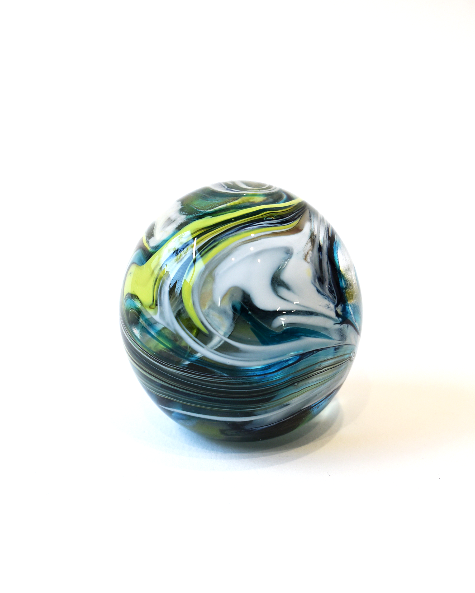 Blue & Green Swirl Paperweight (L)