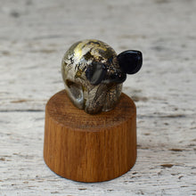 Load image into Gallery viewer, Black Pig with Gold &amp; Silver Leaf - Corley Studio Shop
