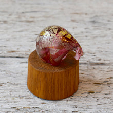 Load image into Gallery viewer, Cranberry Polar Bear with Gold &amp; Silver Leaf - Corley Studio Shop
