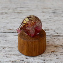 Load image into Gallery viewer, Cranberry Polar Bear with Gold &amp; Silver Leaf - Corley Studio Shop
