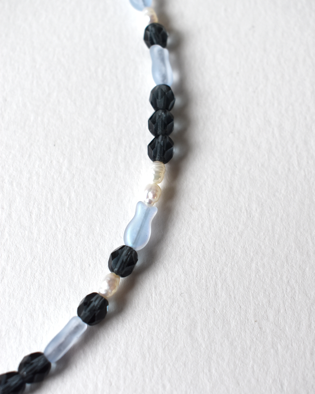 Mother-of-Pearl Drop Beaded Toggle Necklace