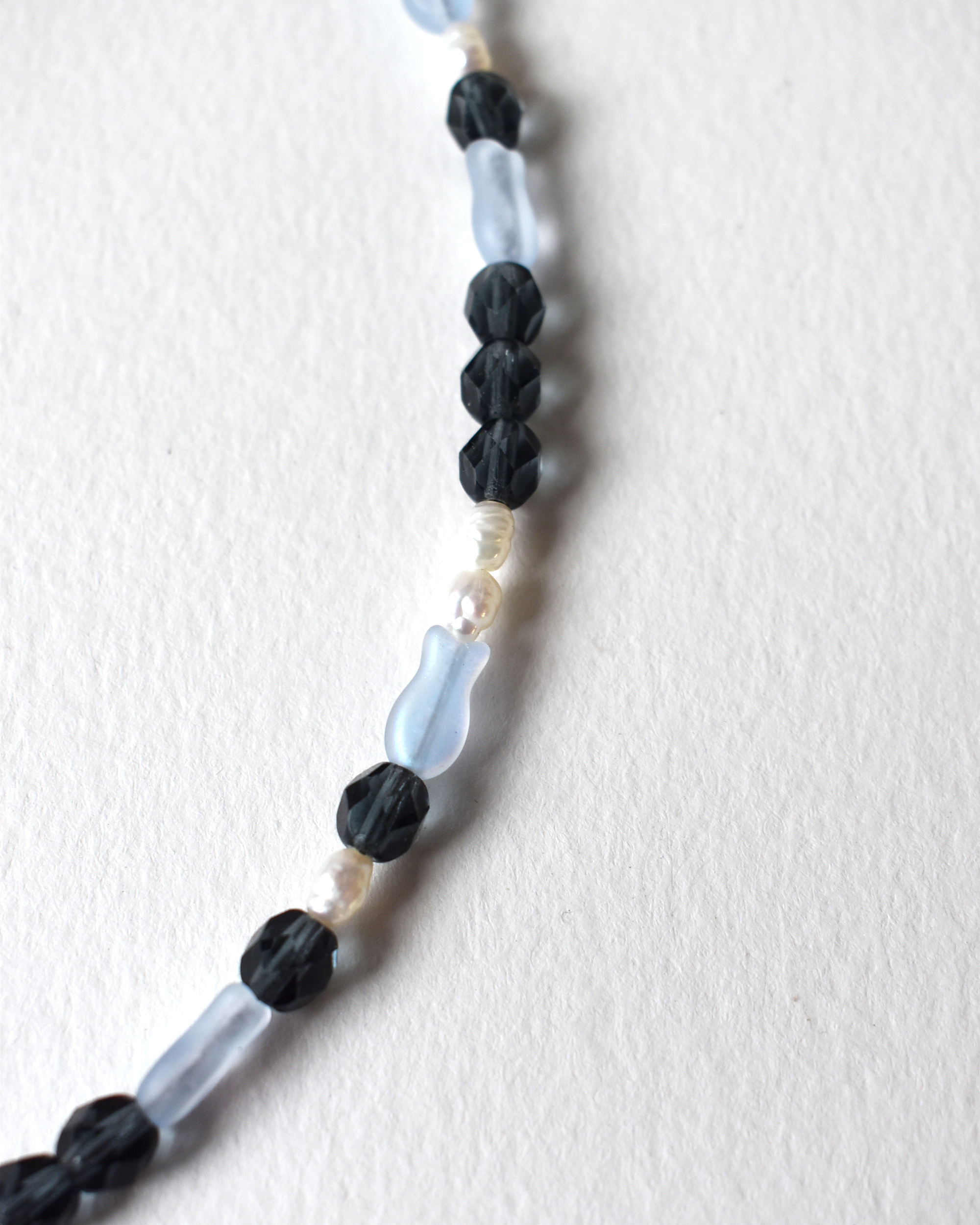 Mother-of-Pearl Drop Beaded Toggle Necklace
