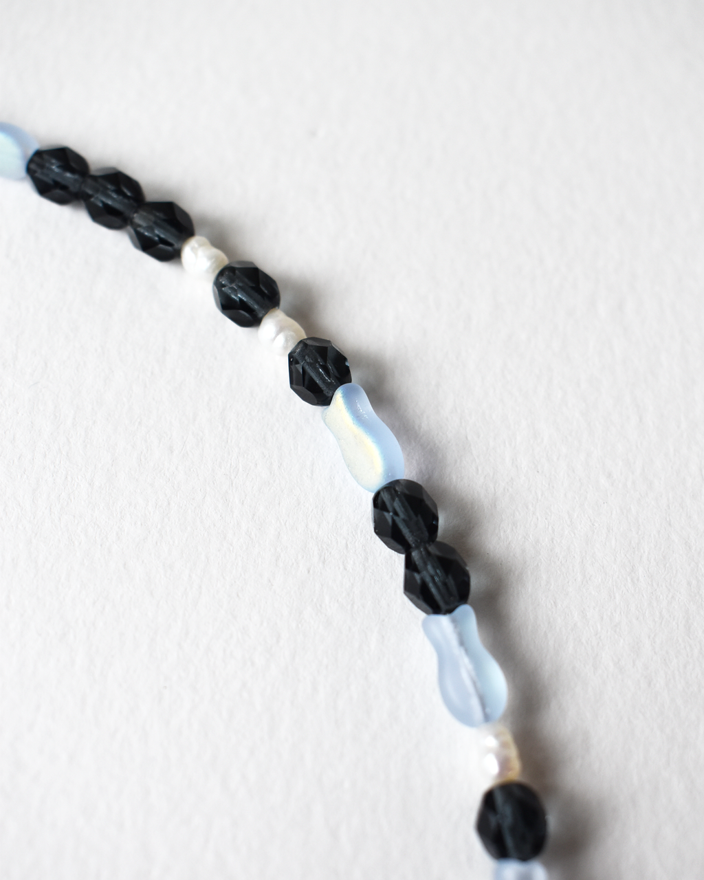 Mother-of-Pearl Drop Beaded Toggle Necklace
