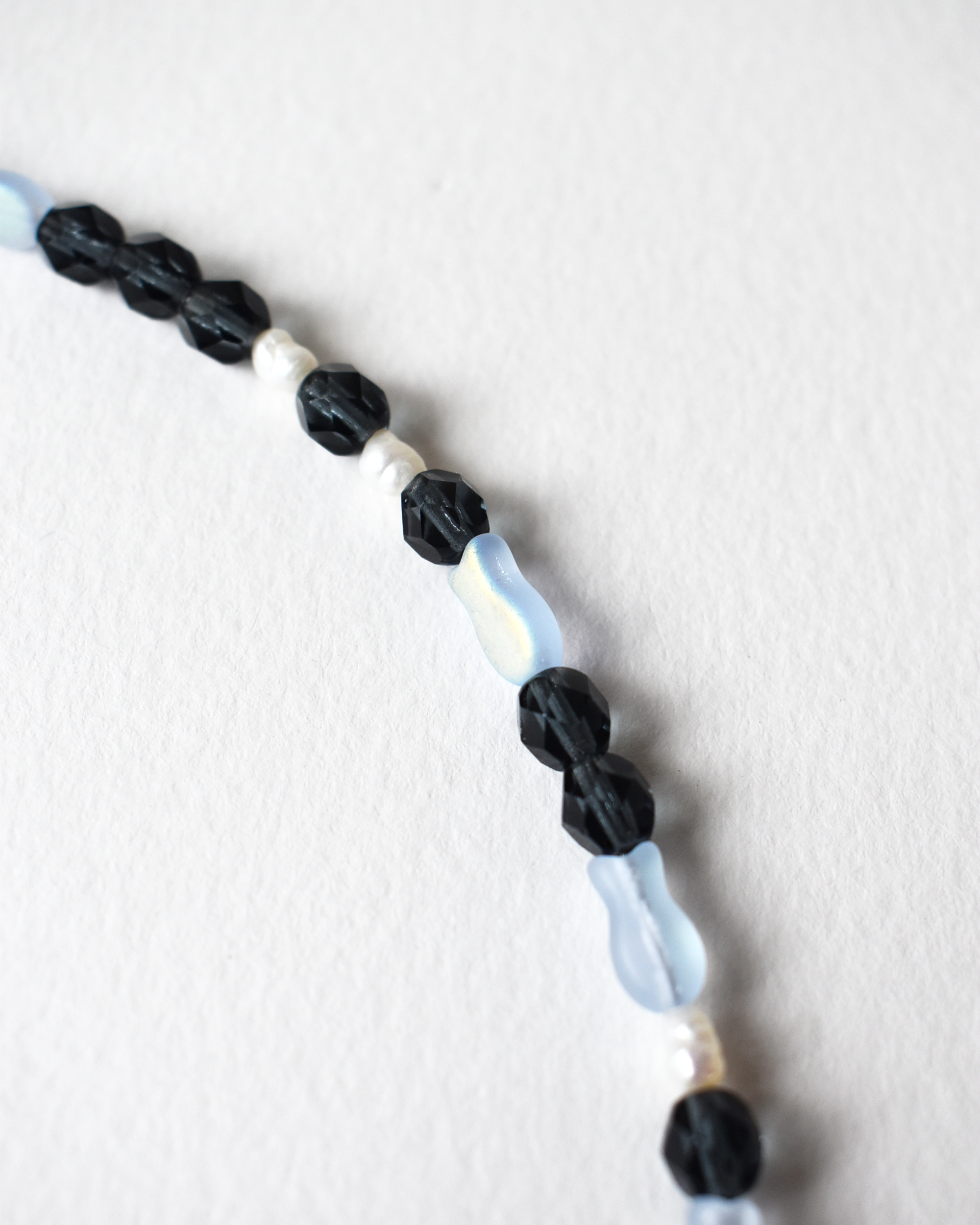 Mother-of-Pearl Drop Beaded Toggle Necklace