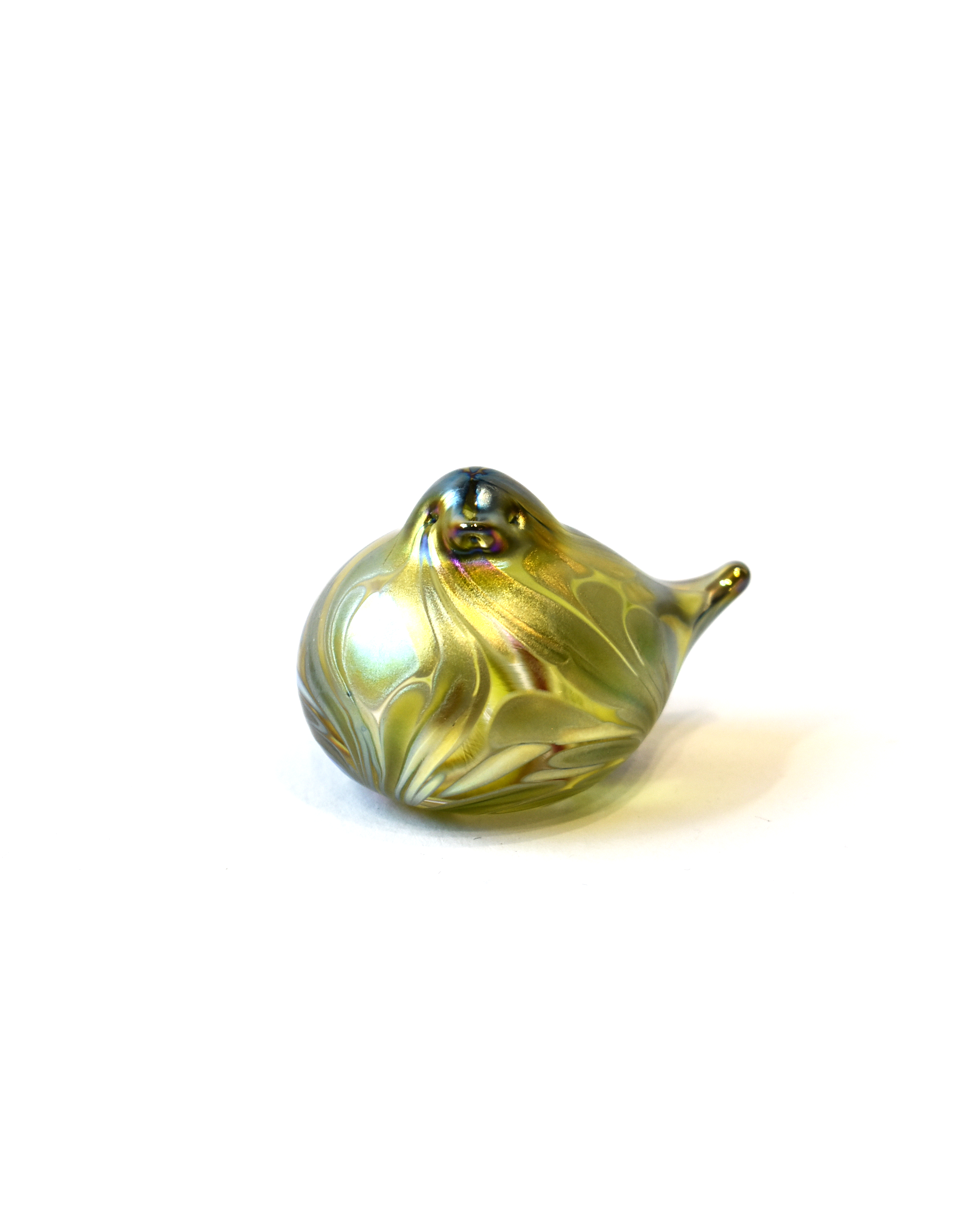 Featherspray Lime Glass Nesting Bird (S)