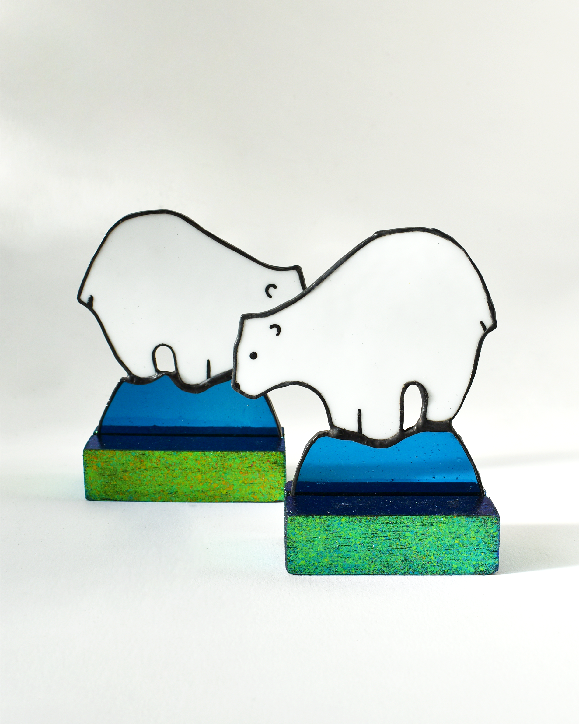 'Polar Bear' Stained Glass Ornament
