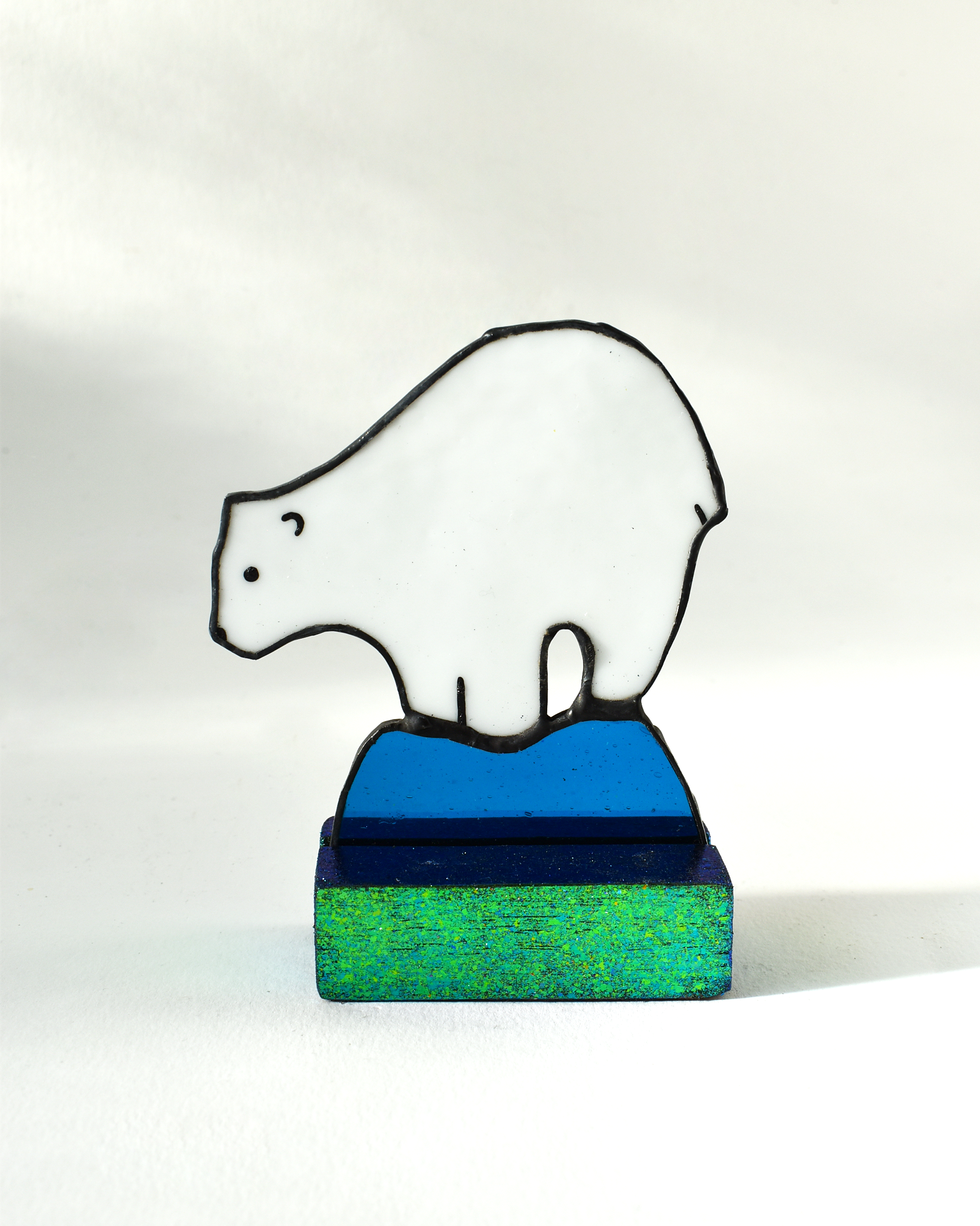 'Polar Bear' Stained Glass Ornament