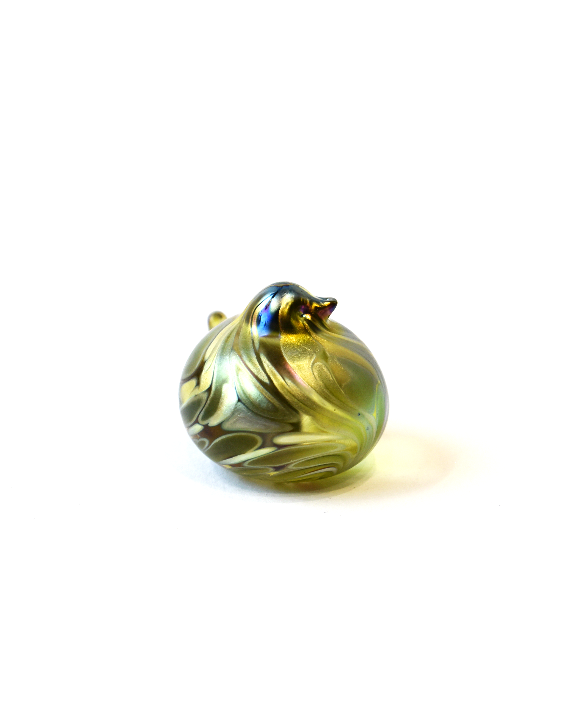 Featherspray Lime Glass Nesting Bird (S)