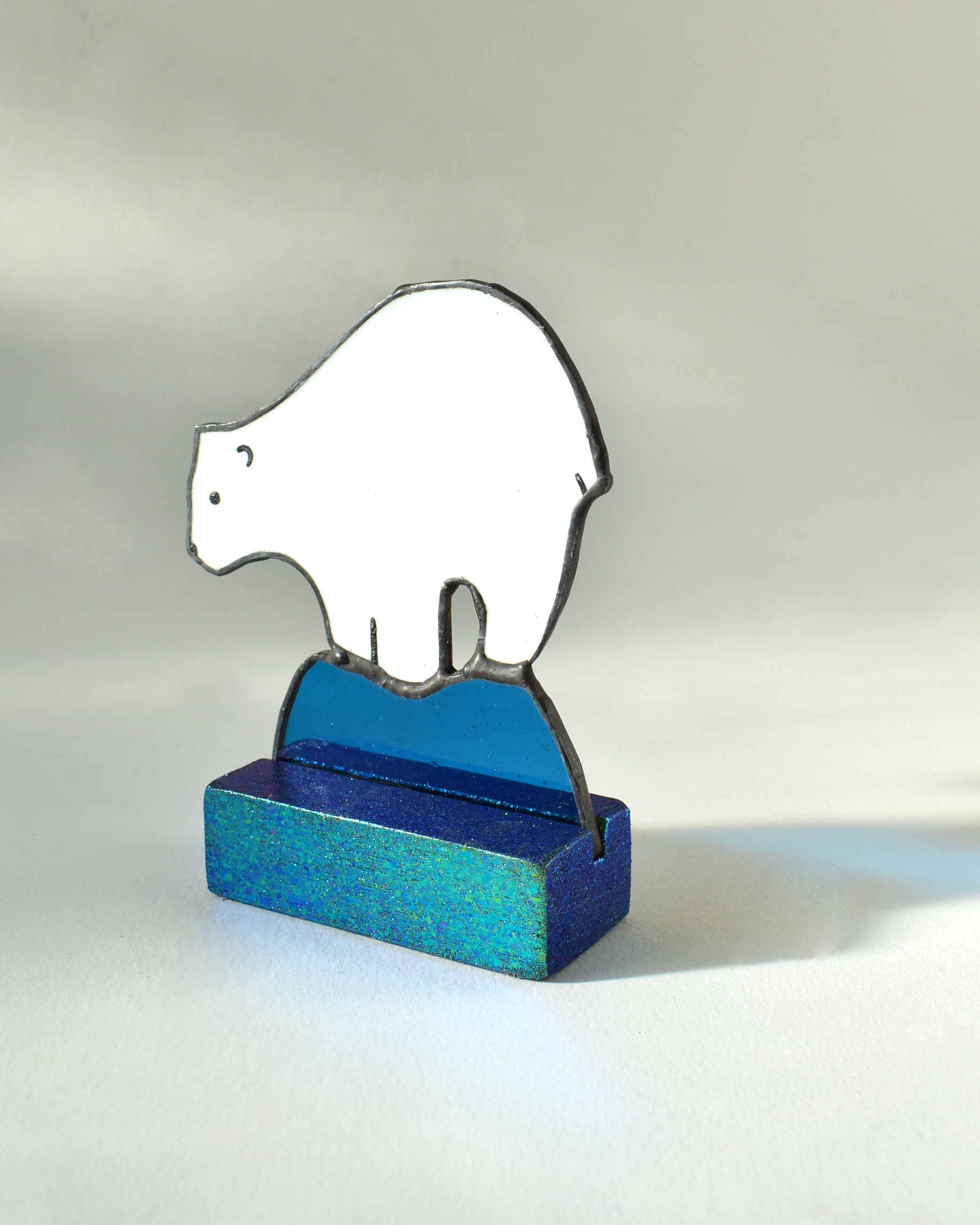 'Polar Bear' Stained Glass Ornament