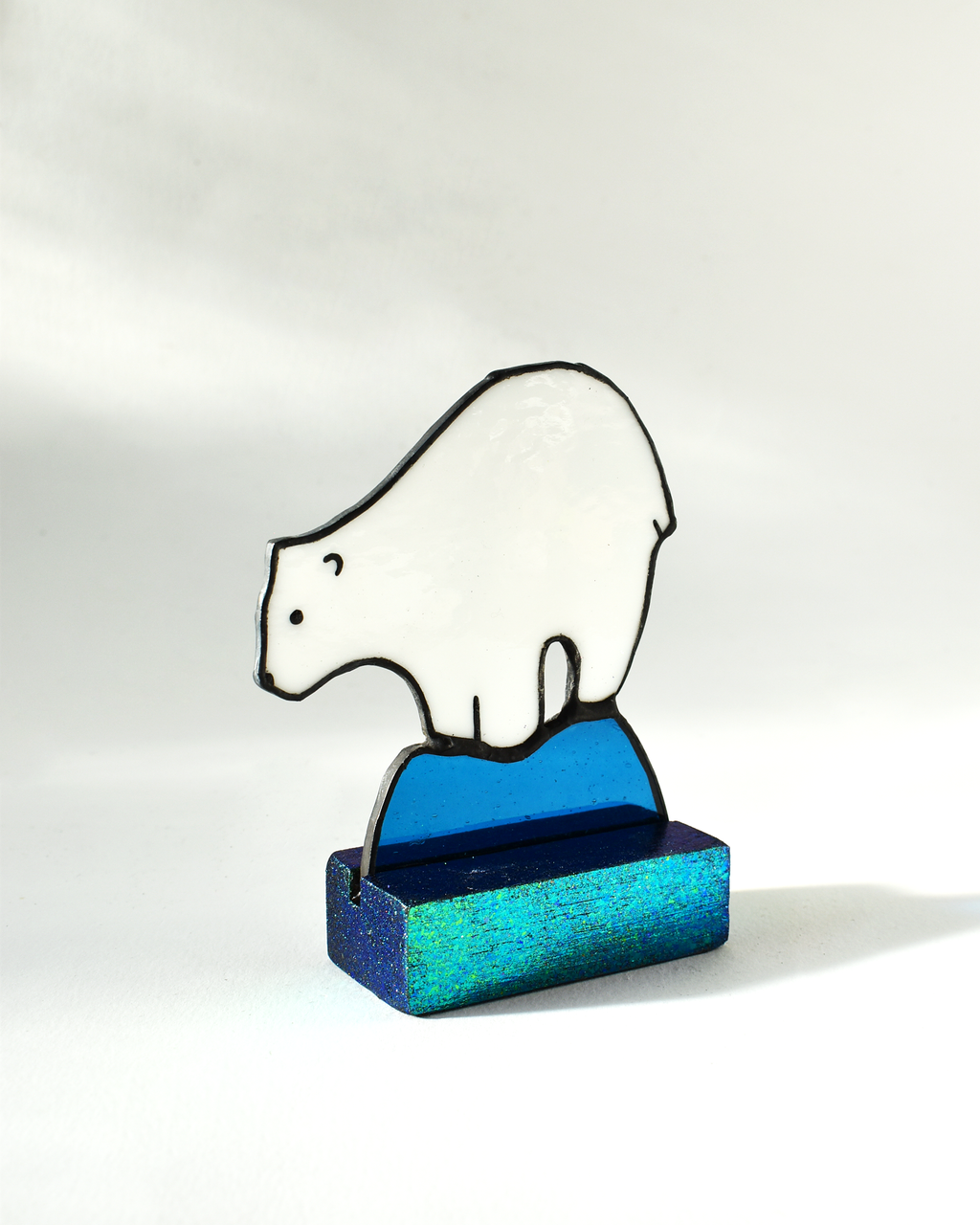 'Polar Bear' Stained Glass Ornament