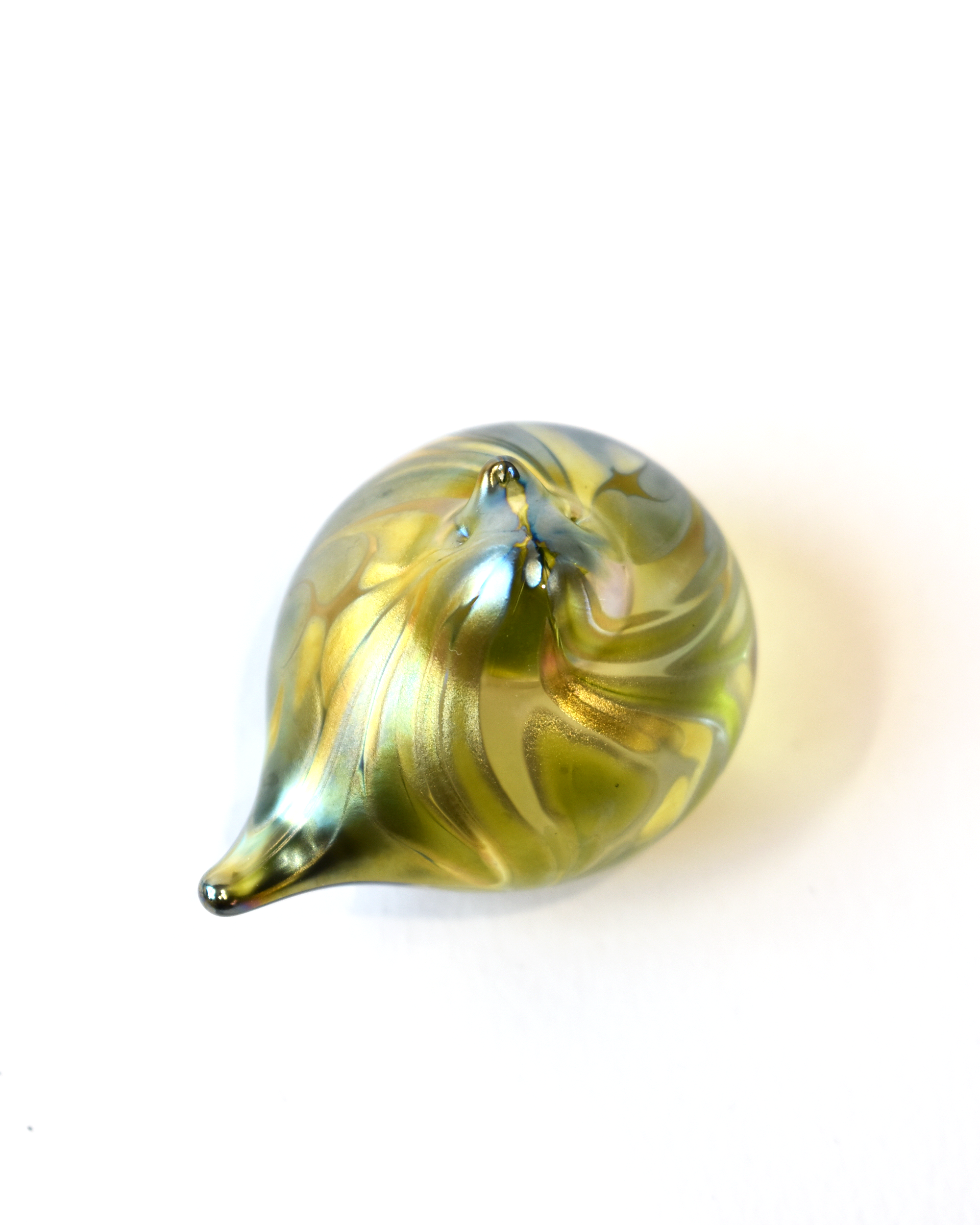 Featherspray Lime Glass Nesting Bird (S)