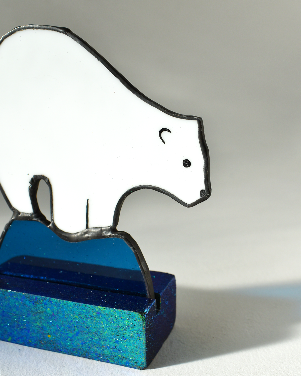 'Polar Bear' Stained Glass Ornament