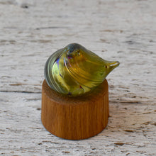 Load image into Gallery viewer, Featherspray Lime Glass Nesting Bird - Corley Studio Shop
