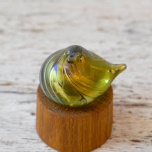 Load image into Gallery viewer, Featherspray Lime Glass Nesting Bird - Corley Studio Shop
