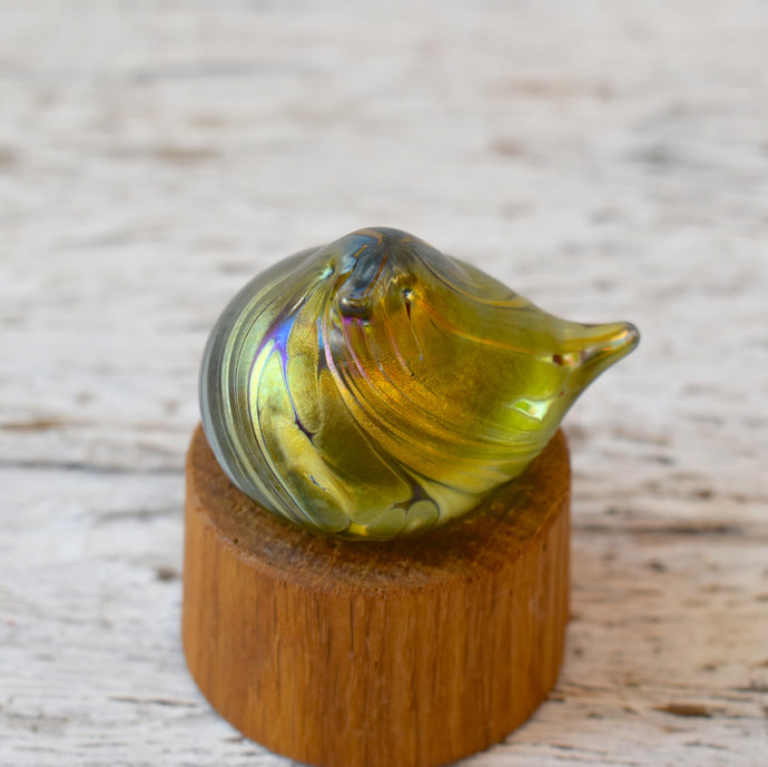 Featherspray Lime Glass Nesting Bird - Corley Studio Shop