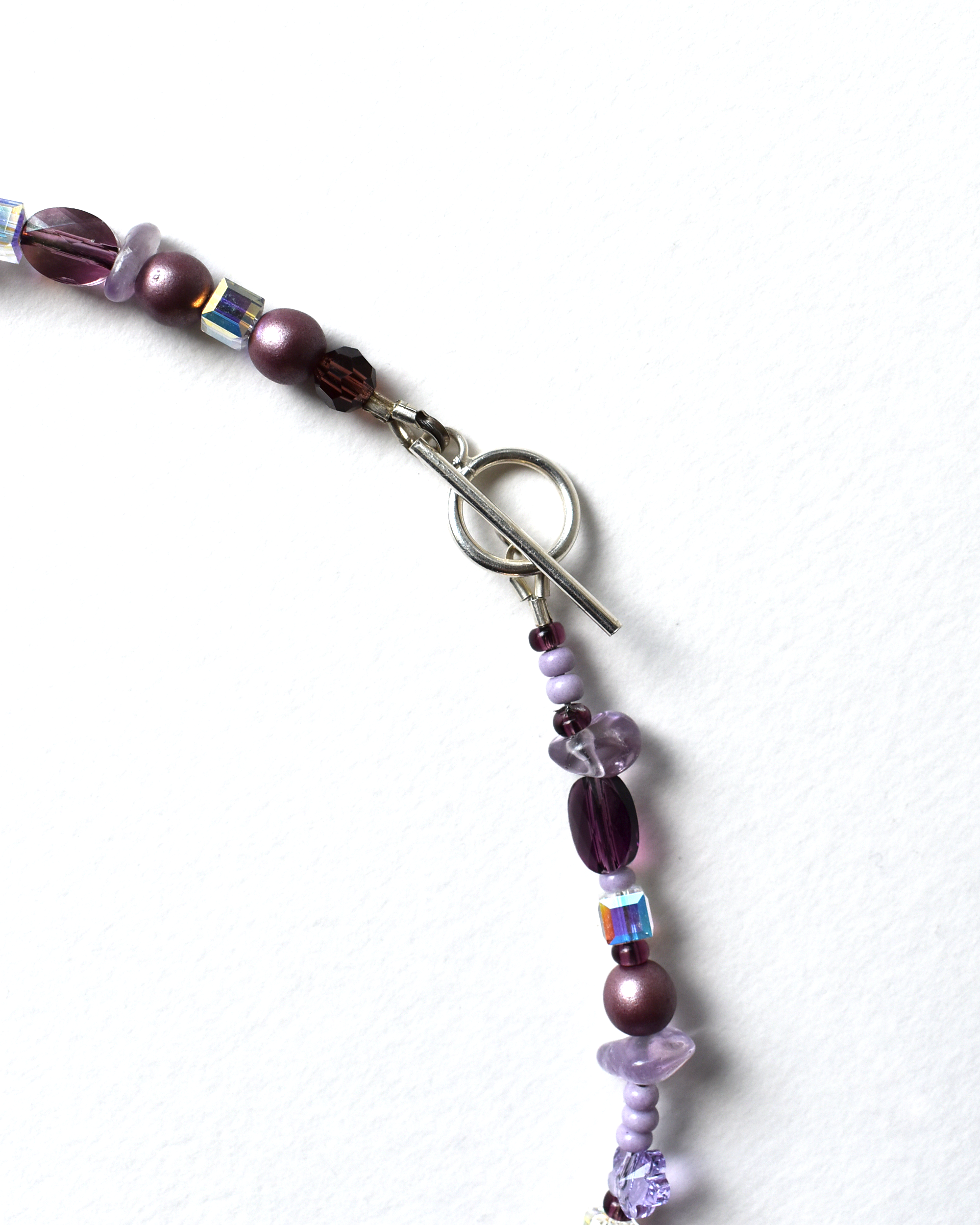 Amethyst Crystal Purple Beaded Necklace