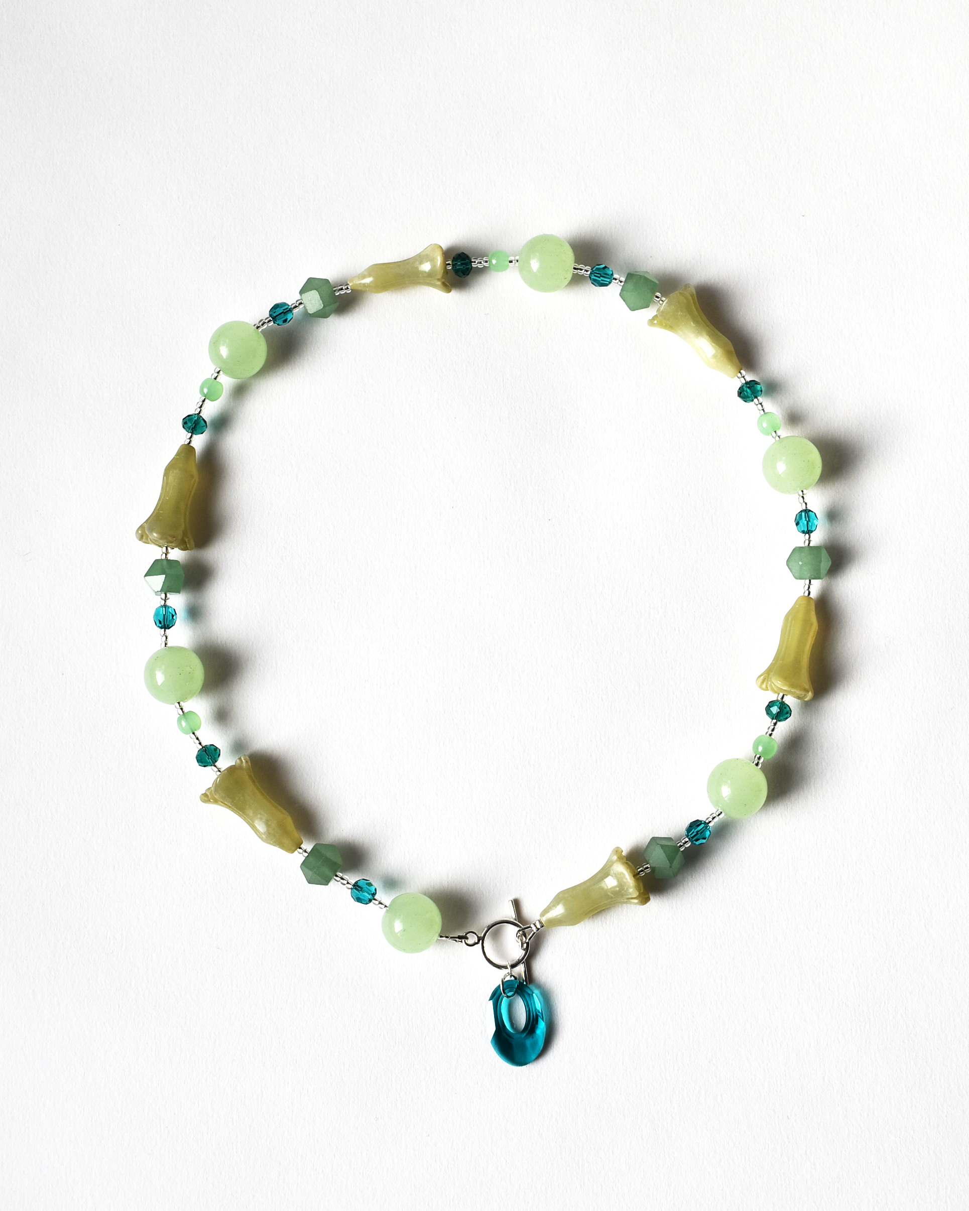'Coastal Jade' Beaded Necklace