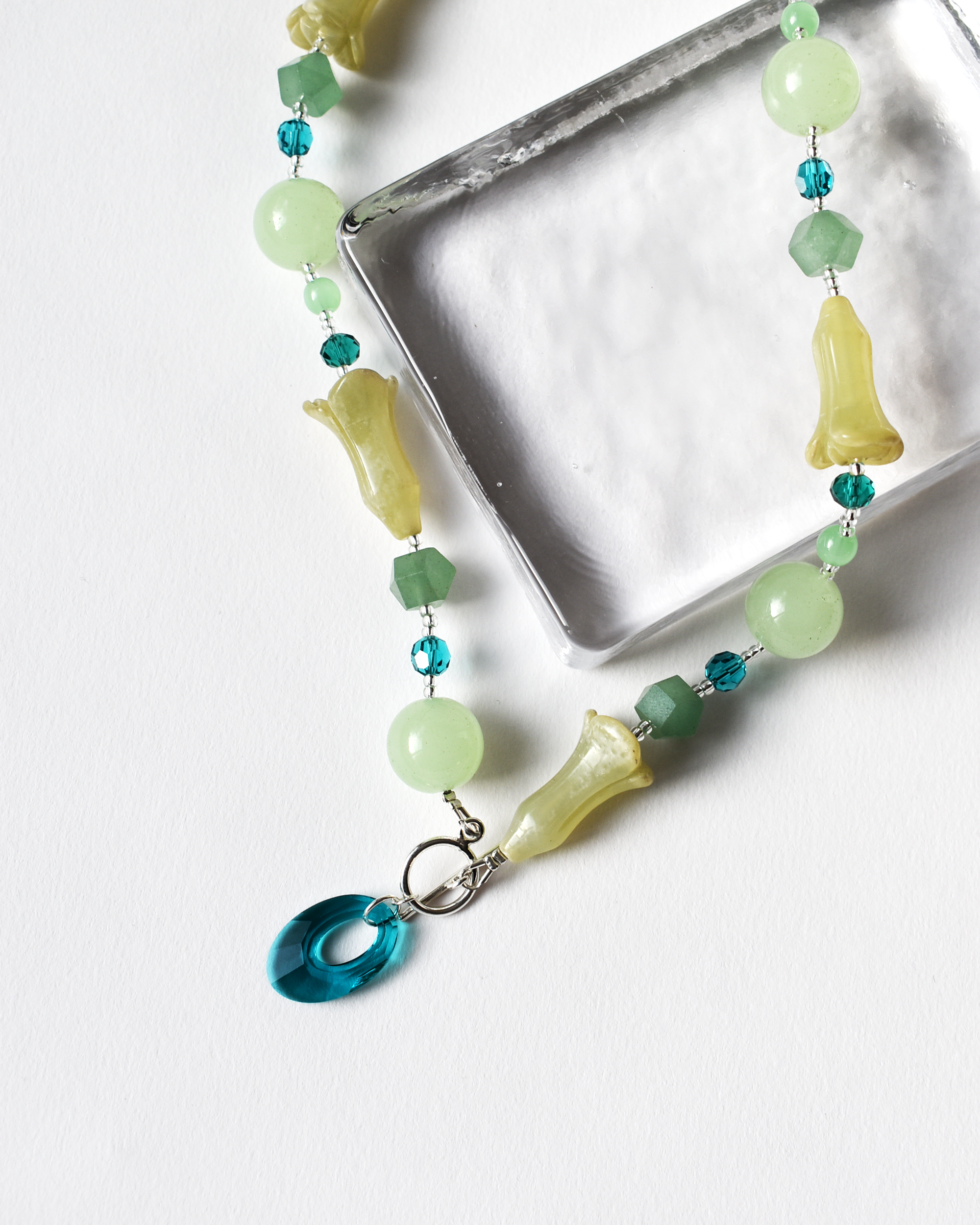 'Coastal Jade' Beaded Necklace
