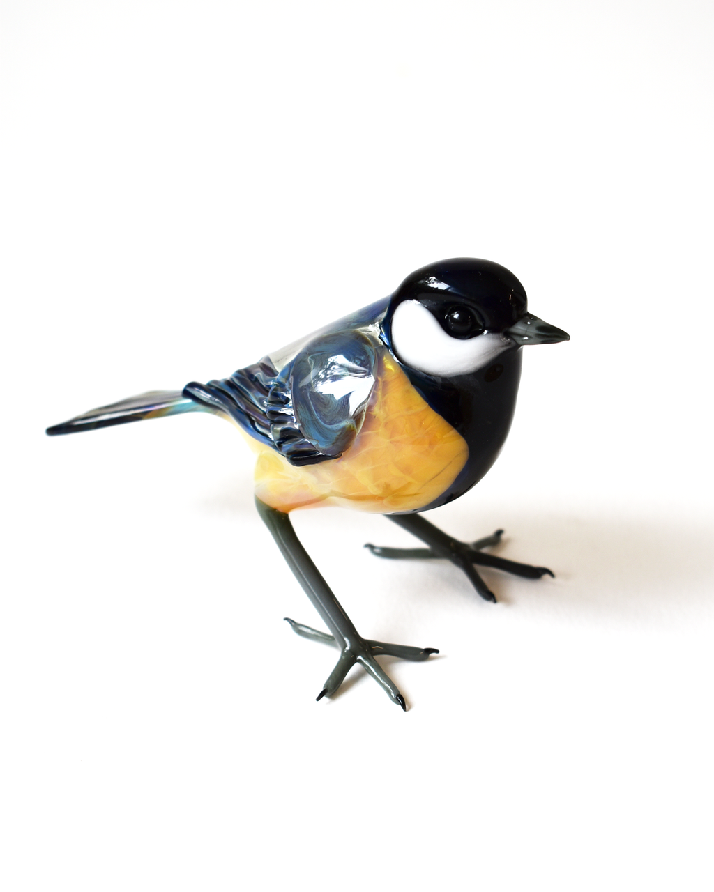 'Great Tit' Glass Bird Sculpture