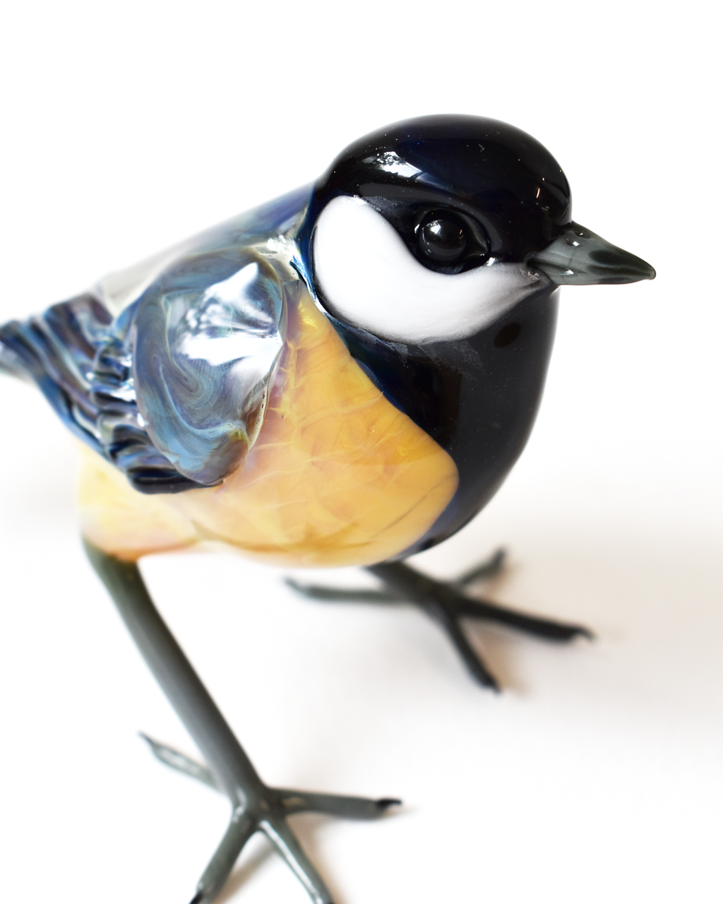 'Great Tit' Glass Bird Sculpture