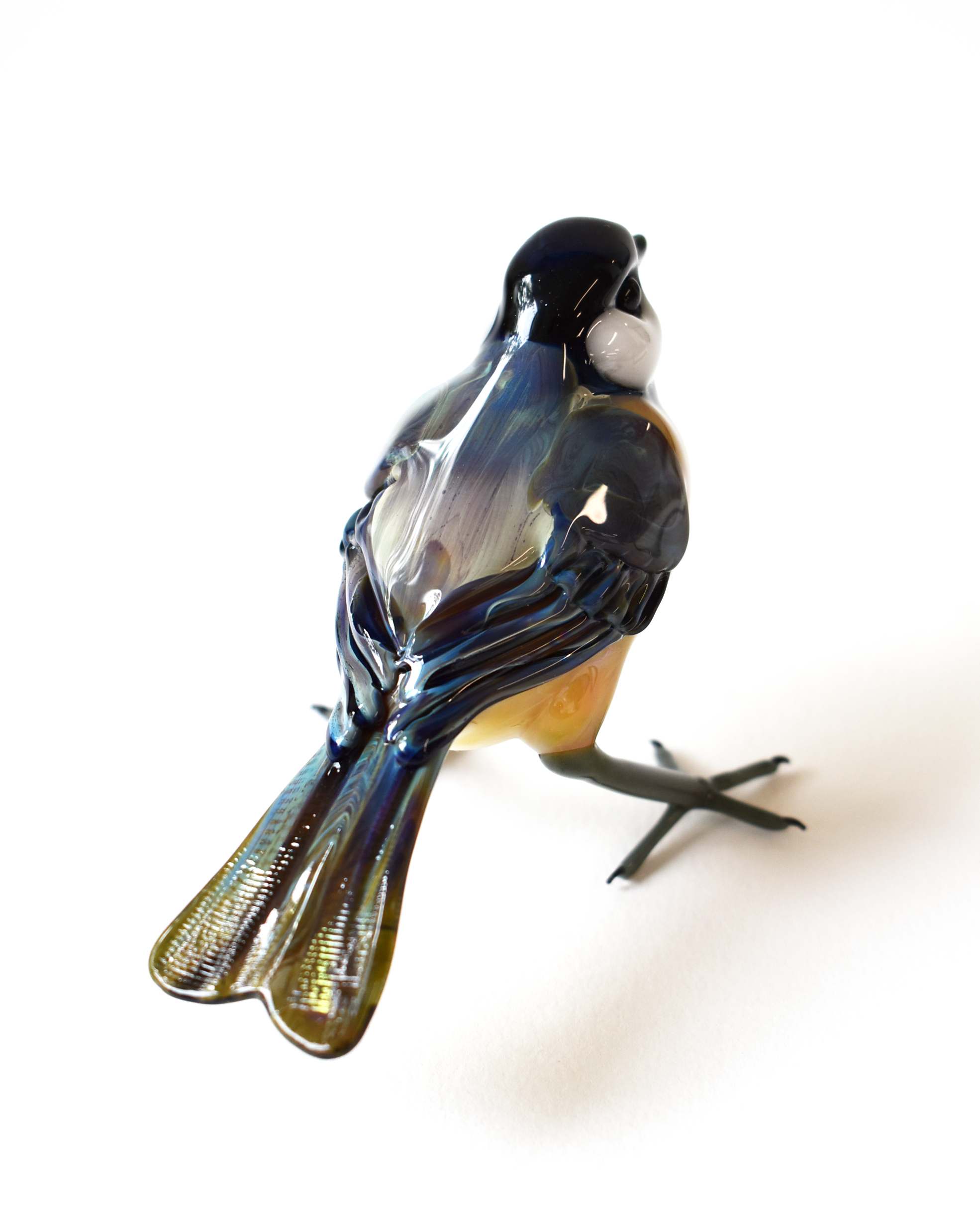 'Great Tit' Glass Bird Sculpture