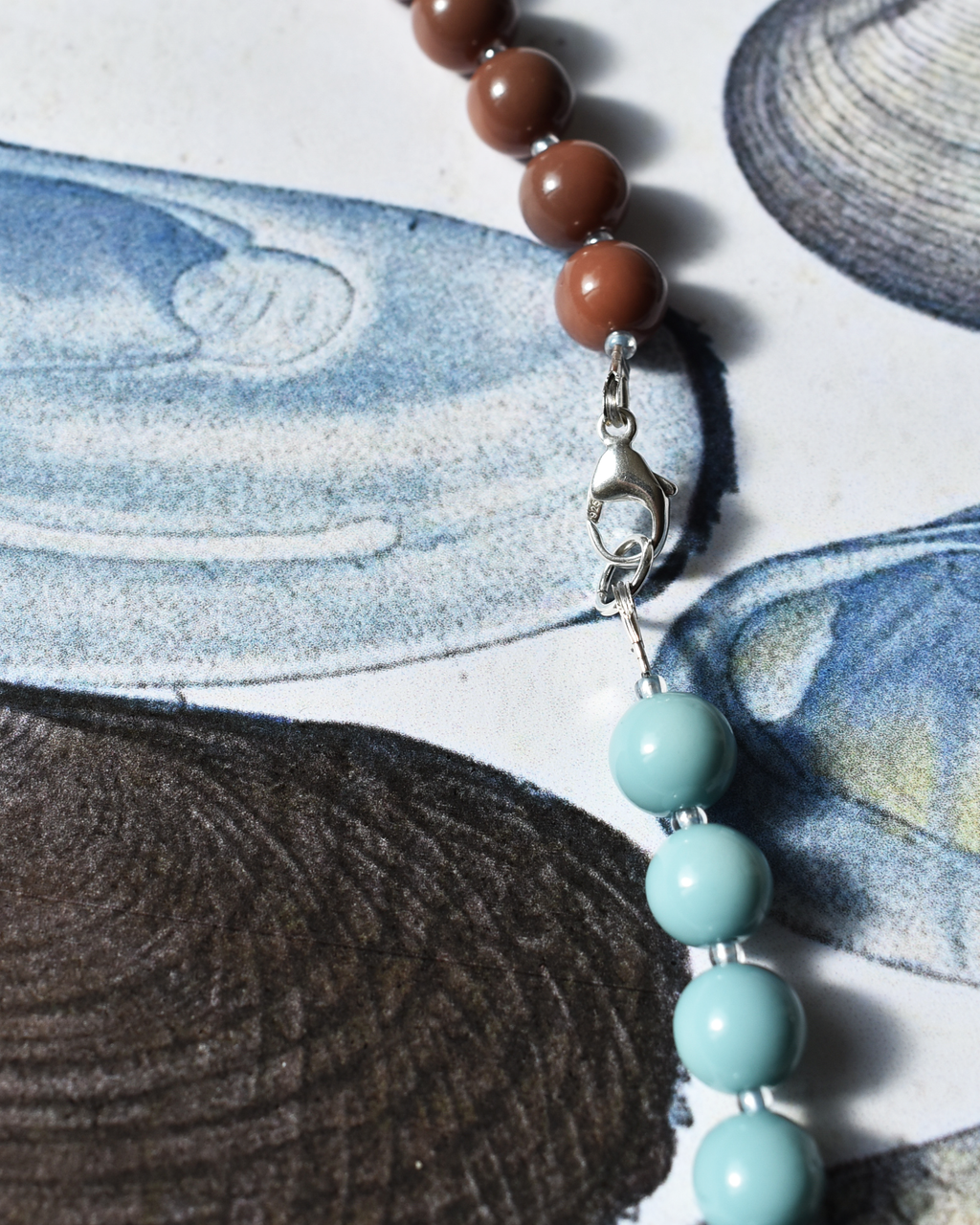 'Tide & Terra' Asymmetric Bead Necklace