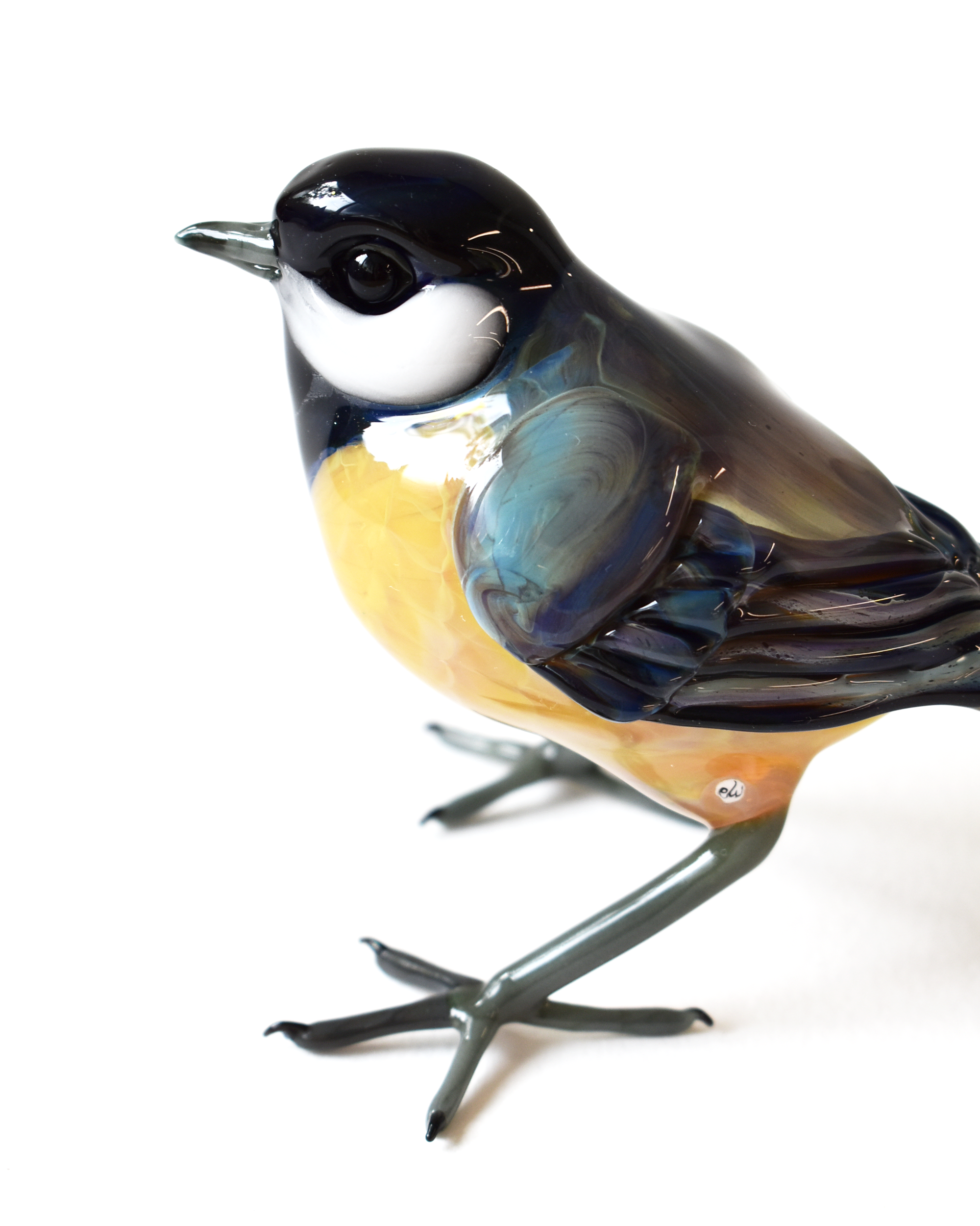 'Great Tit' Glass Bird Sculpture