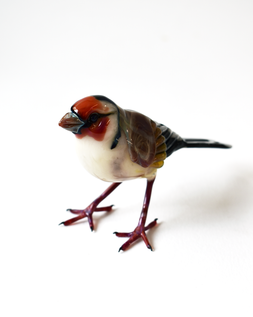 'Goldfinch' Glass Bird Sculpture