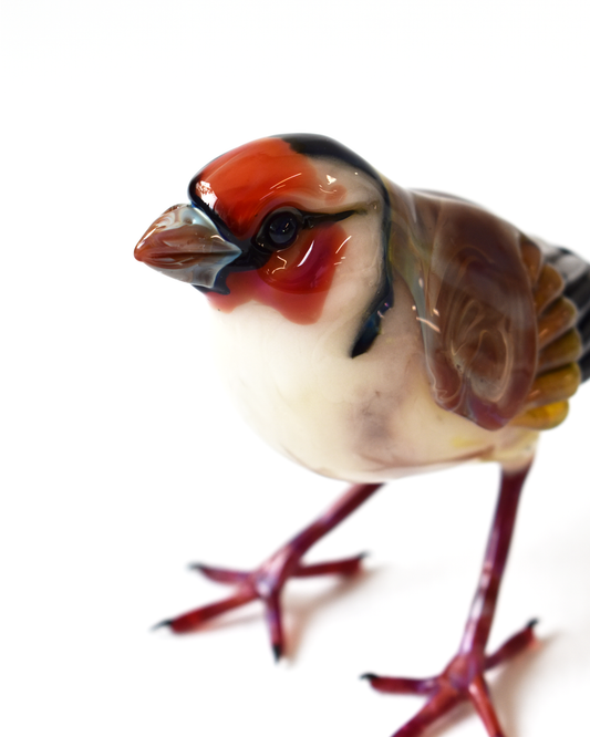 'Goldfinch' Glass Bird Sculpture