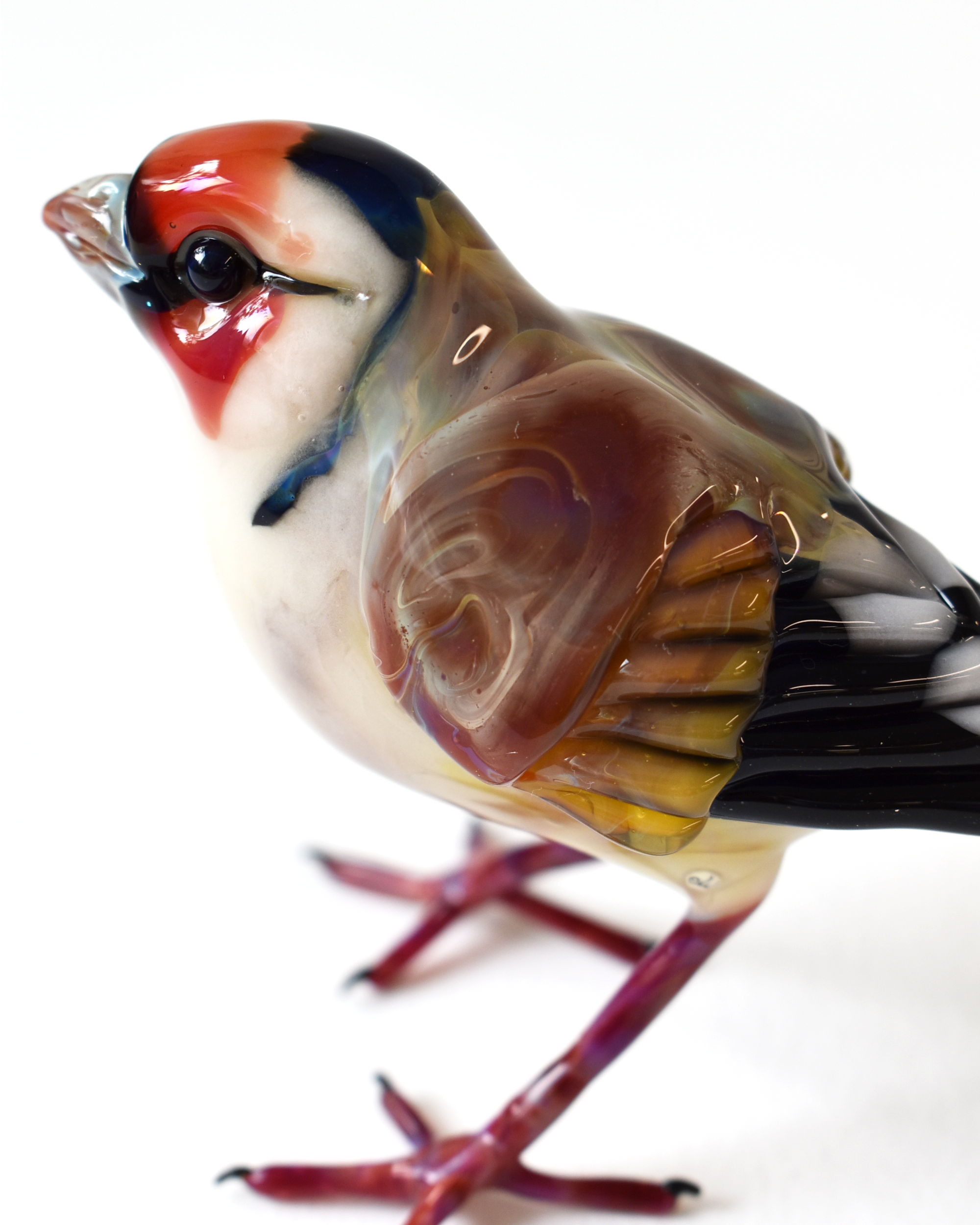 'Goldfinch' Glass Bird Sculpture