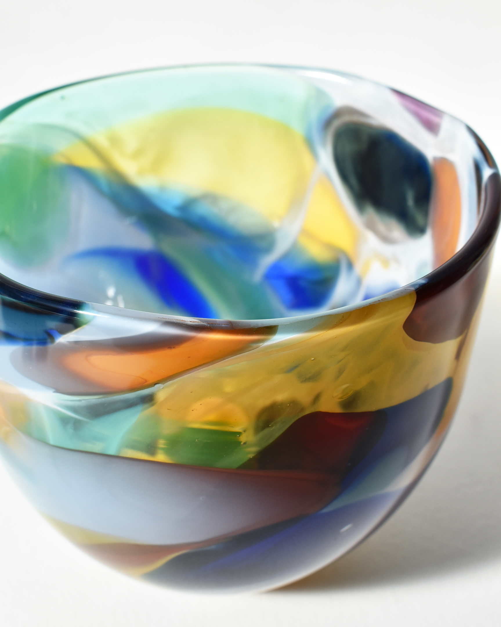 Handblown "Bold & Beautiful" Glass Bowl (M)