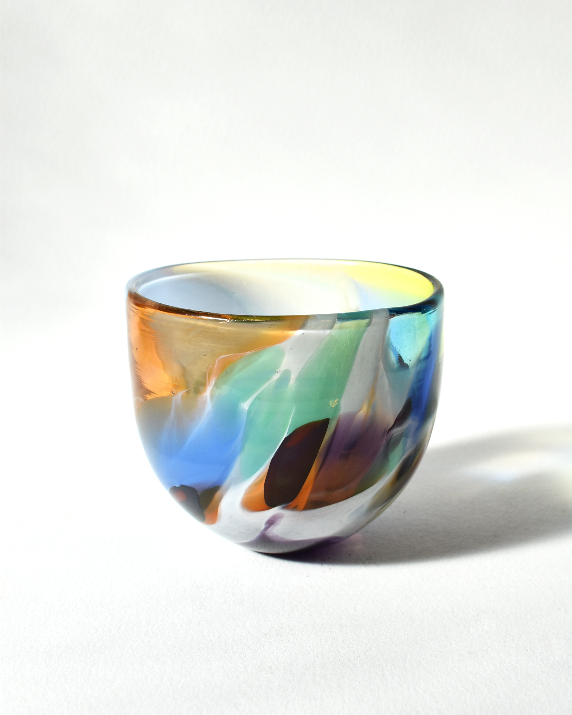 "Bold & Beautiful" Blown Glass Nut Bowl (S)