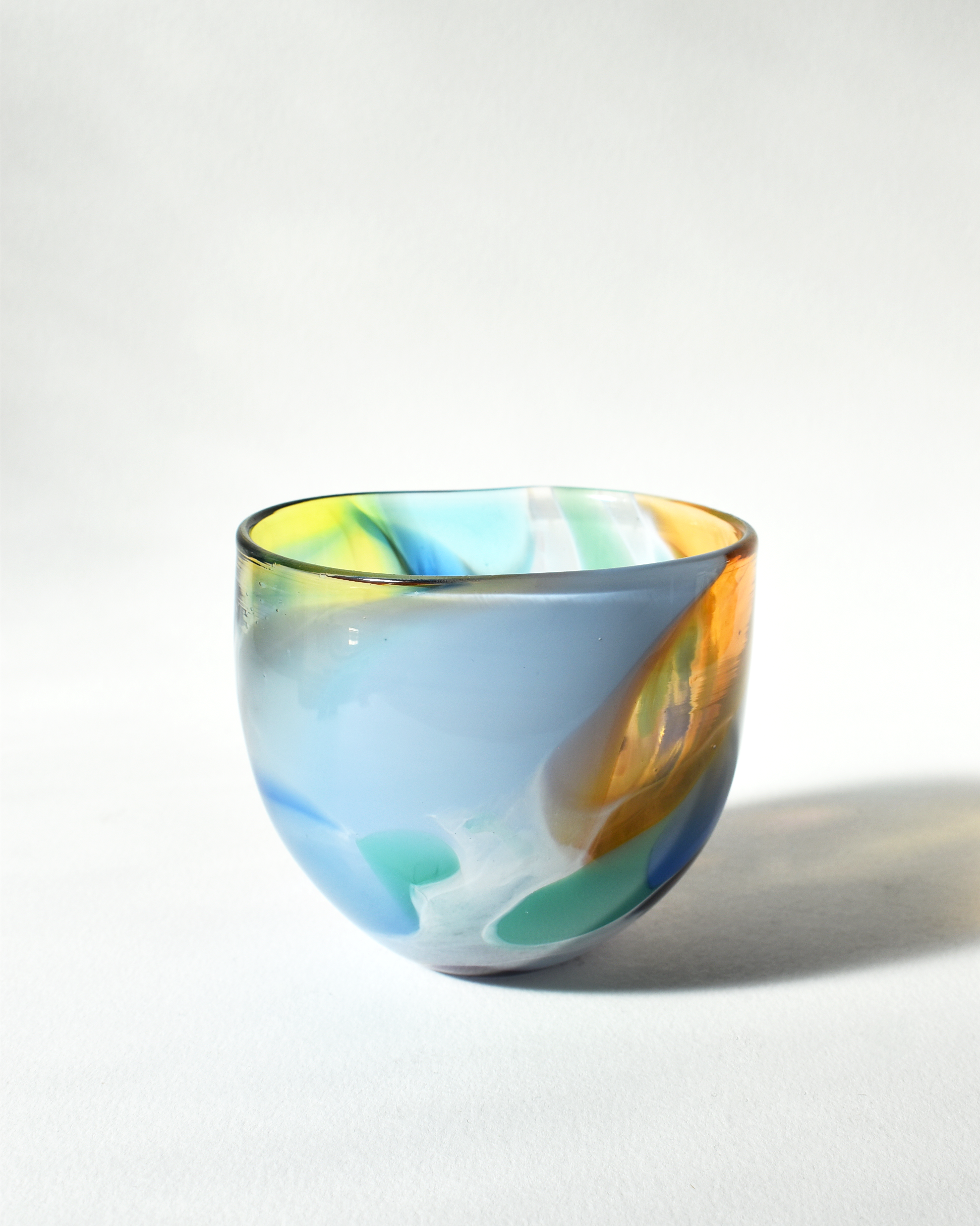 "Bold & Beautiful" Blown Glass Nut Bowl (S)