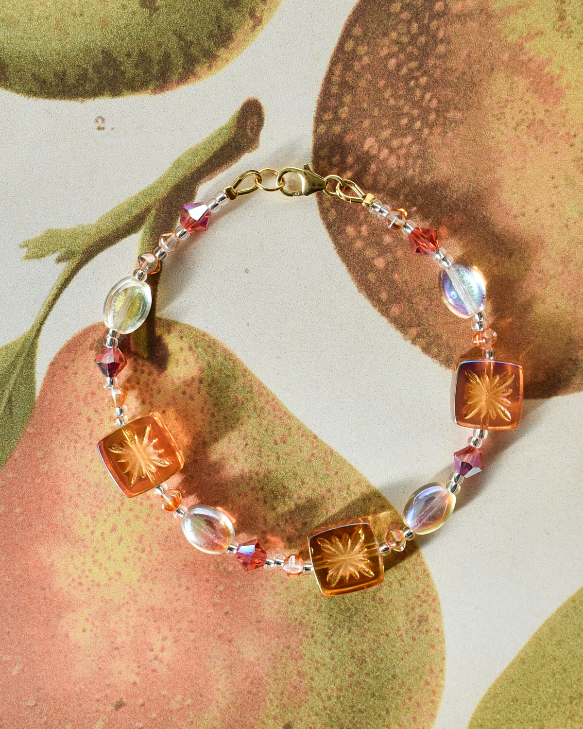 'Luminous Sunset' Crystal Bead Bracelet