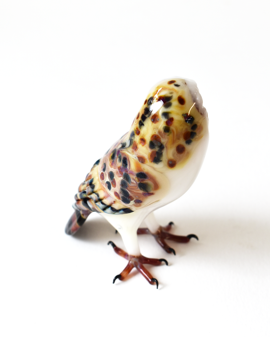 'Barn Owl' Glass Bird Sculpture
