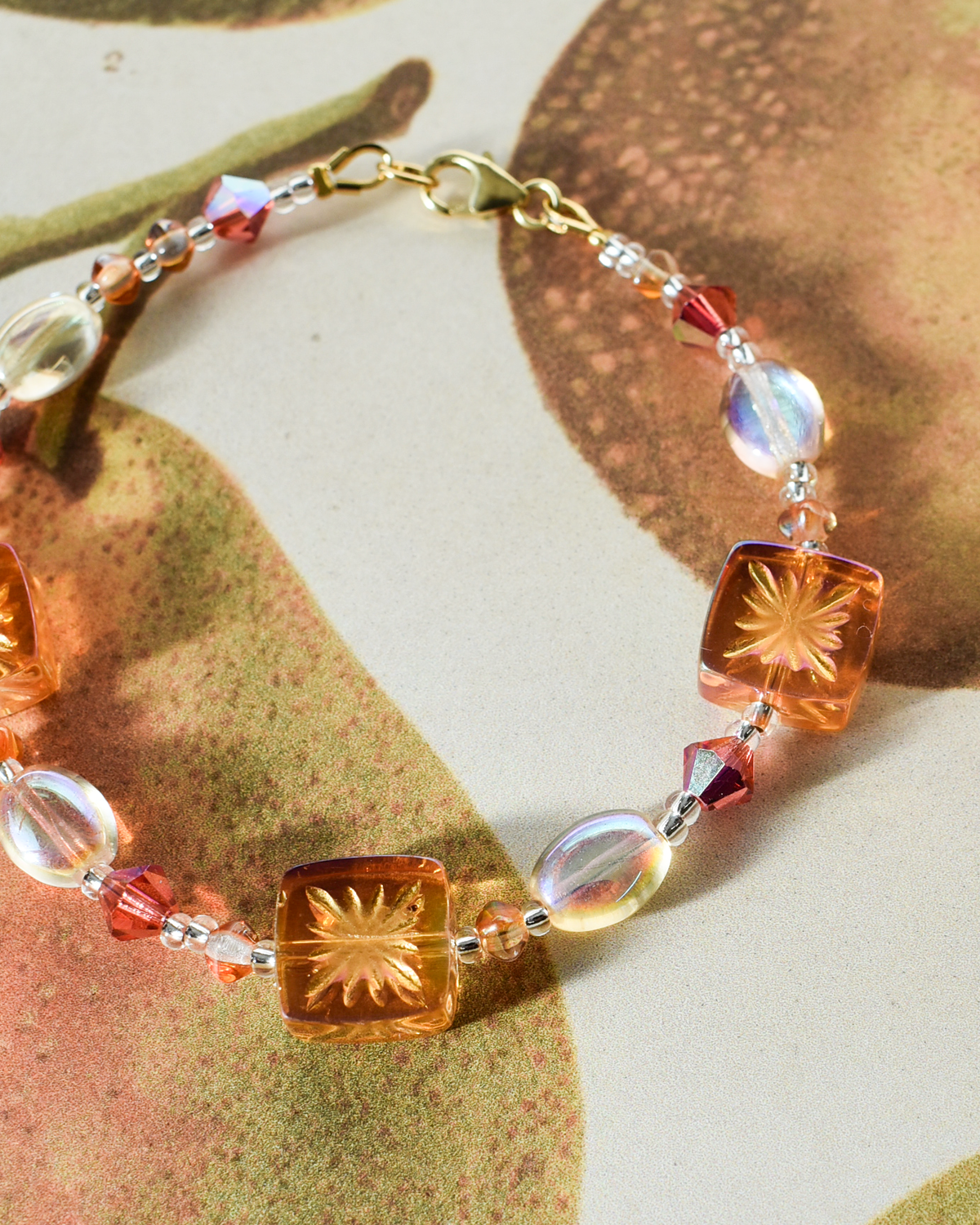 'Luminous Sunset' Crystal Bead Bracelet