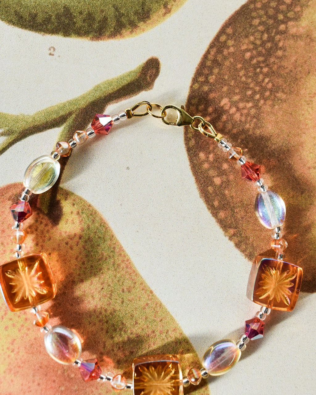 'Luminous Sunset' Crystal Bead Bracelet