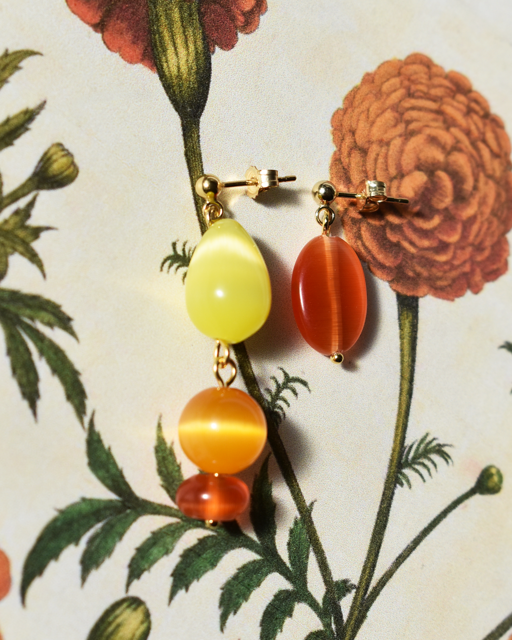 Mismatched 'Sunburst' Earrings