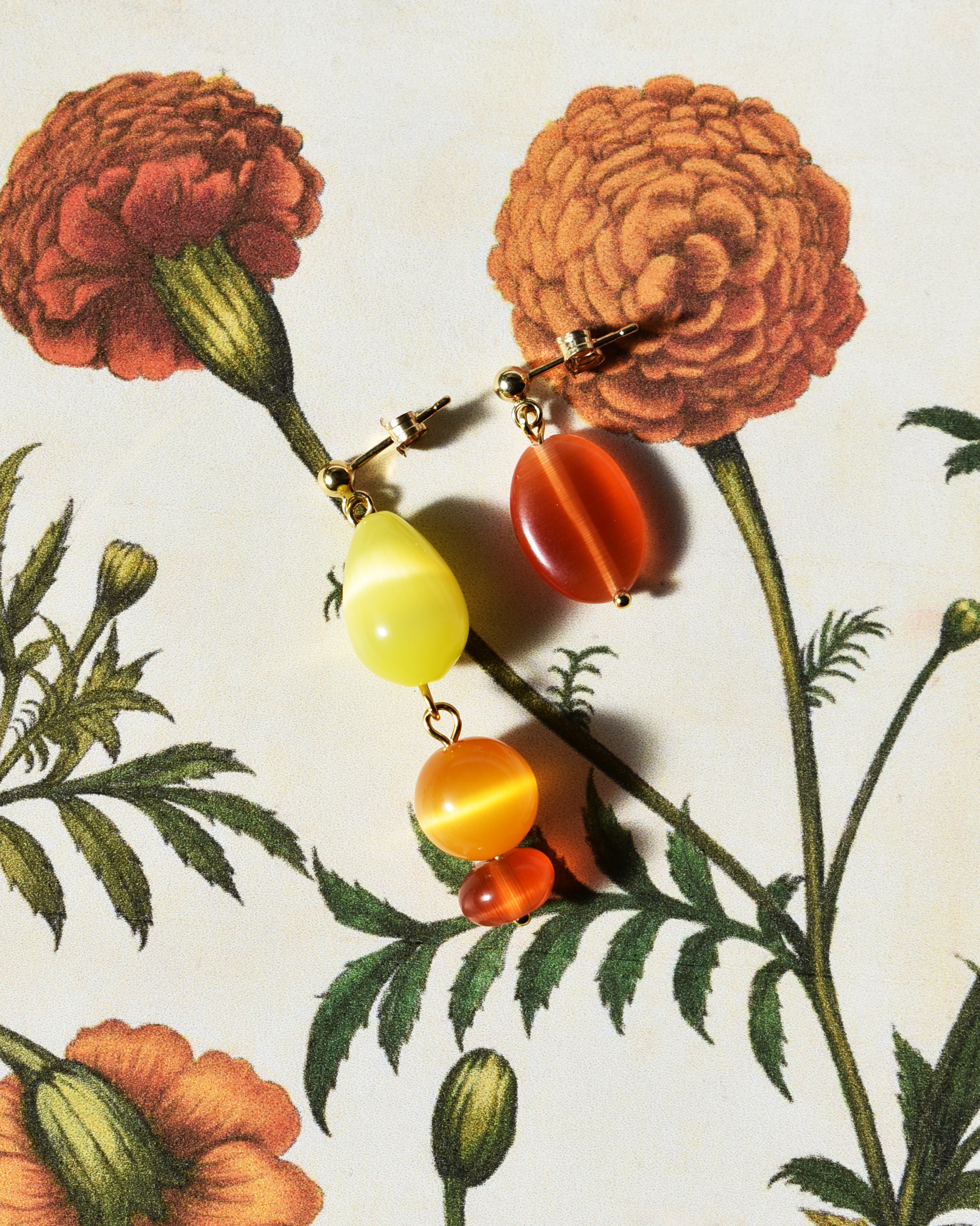 Mismatched 'Sunburst' Earrings