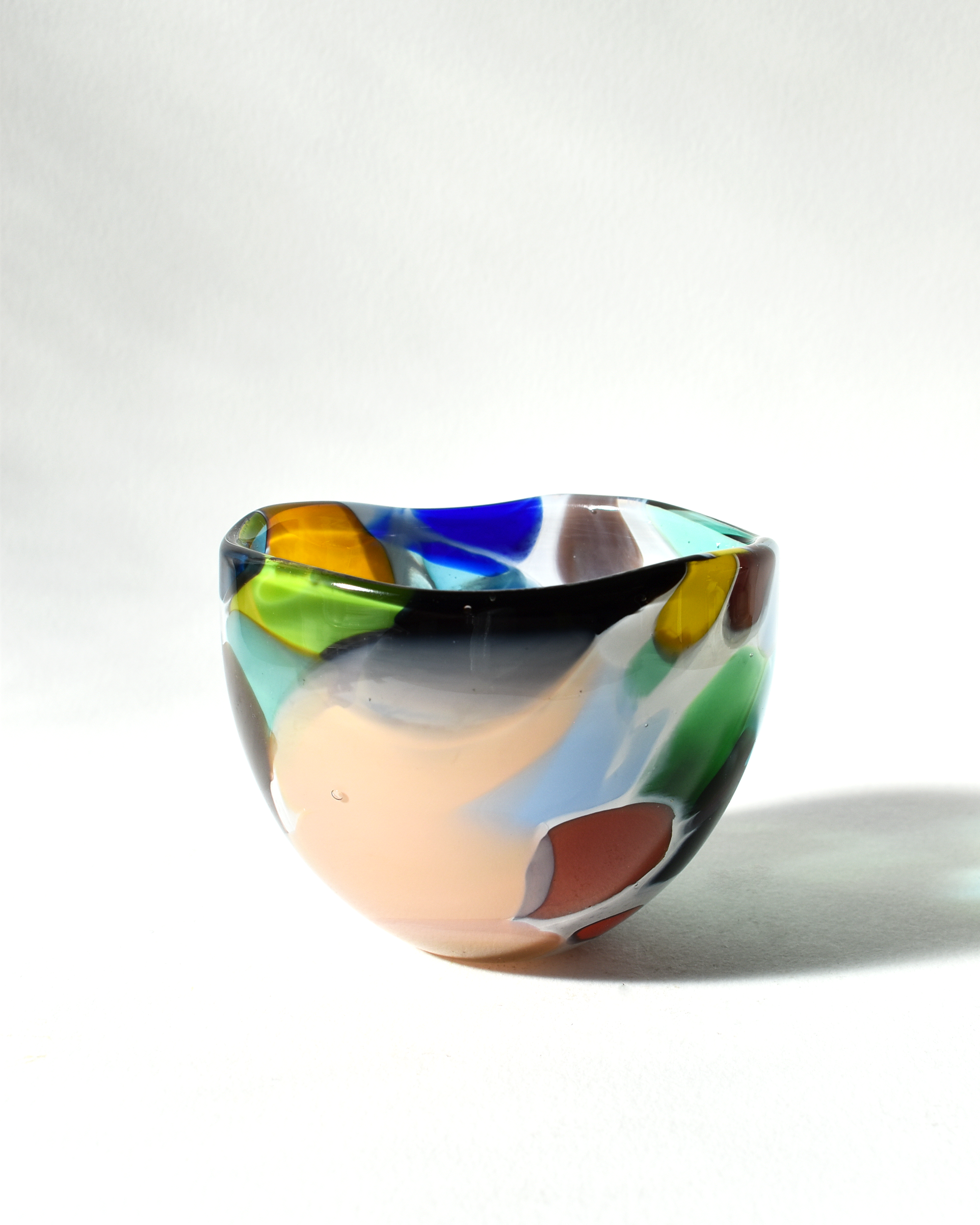 "Bold & Beautiful" Blown Glass Nut Bowl (S)