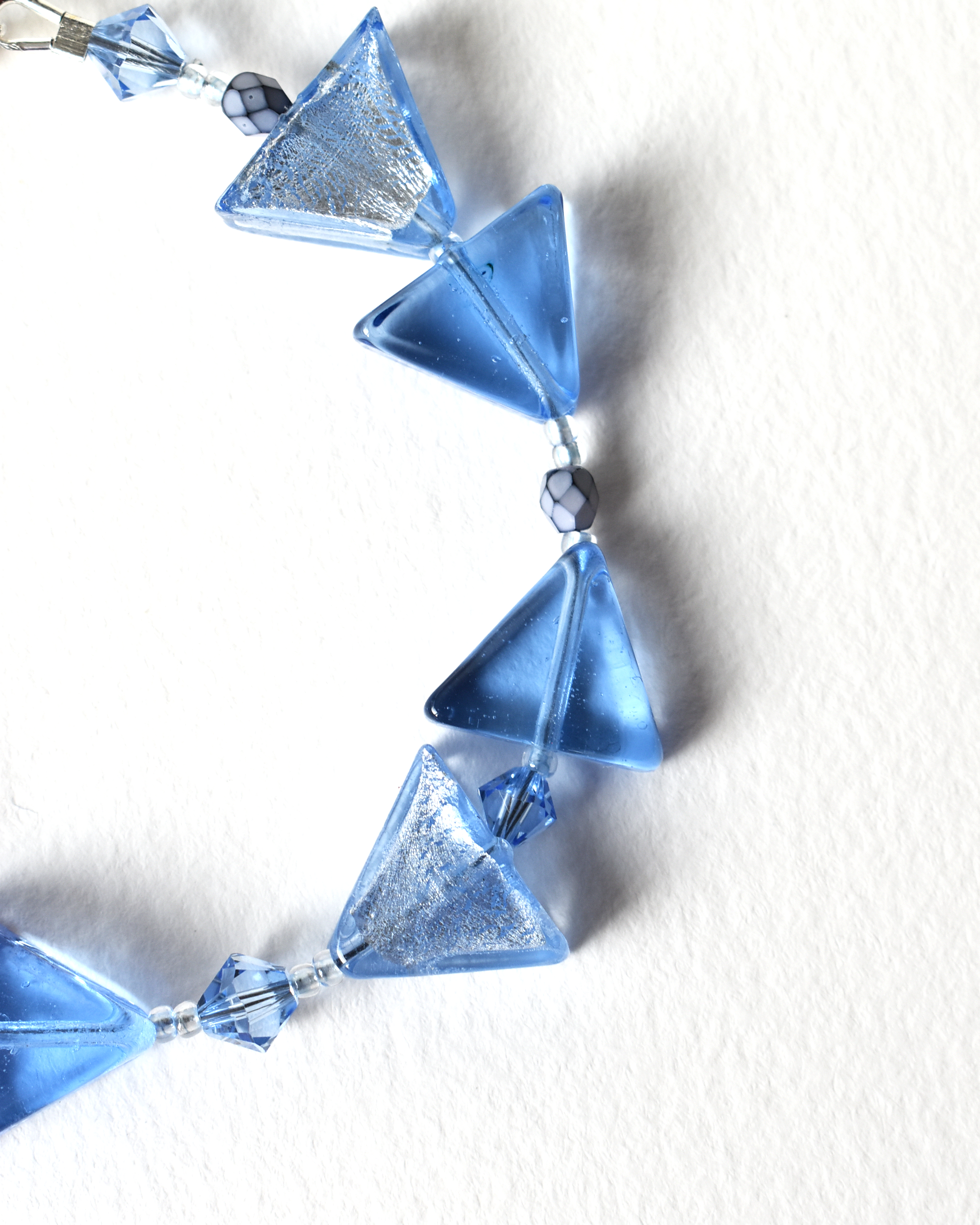 Soft Blue Venetian Glass Bead Bracelet