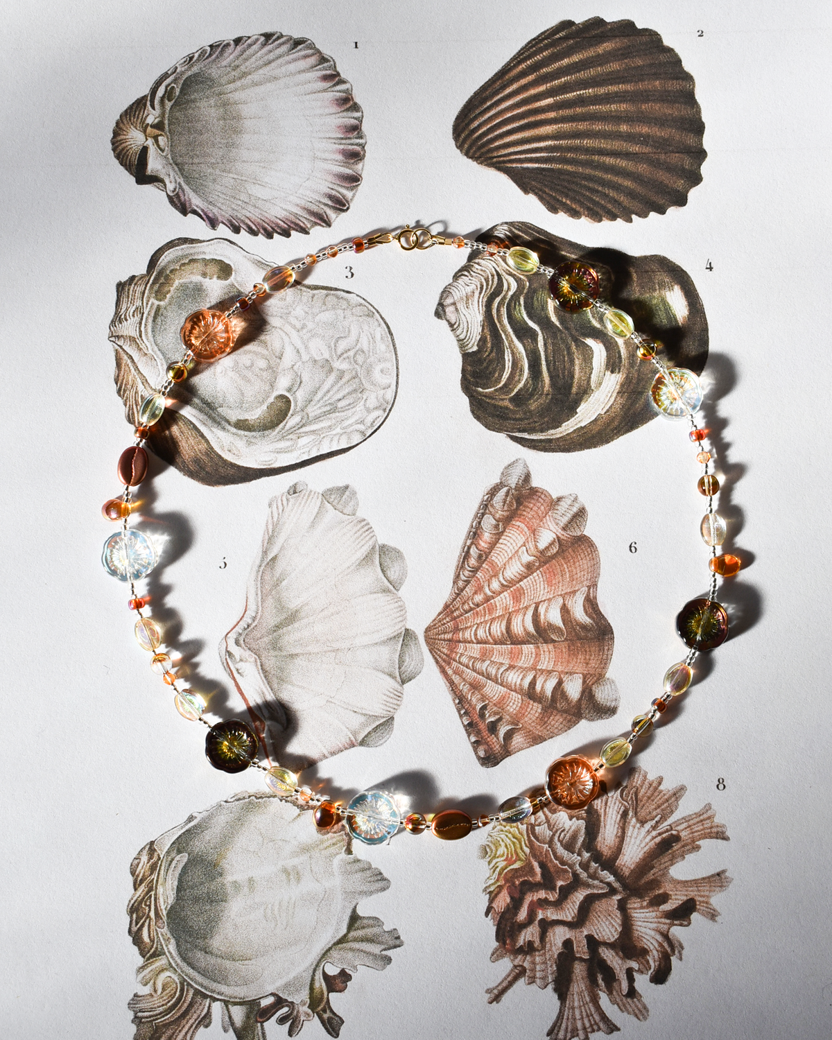 'Soft Autumn Bloom' Bead Necklace