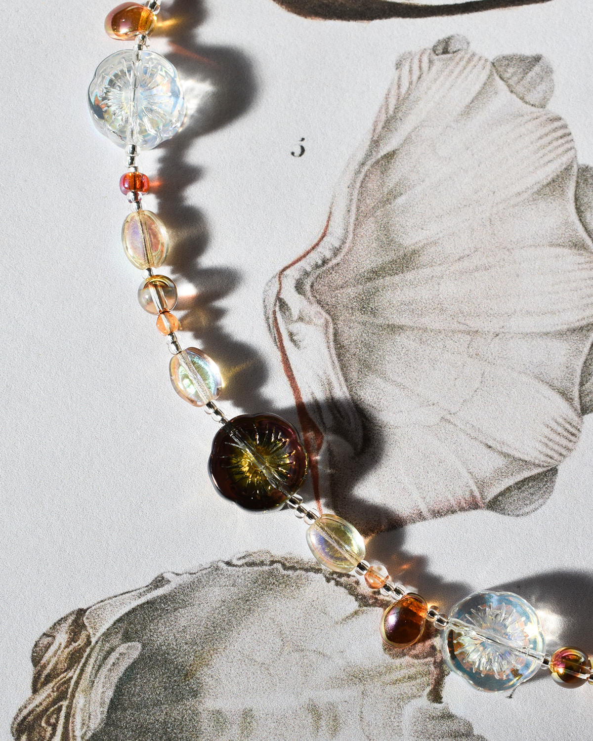 'Soft Autumn Bloom' Bead Necklace